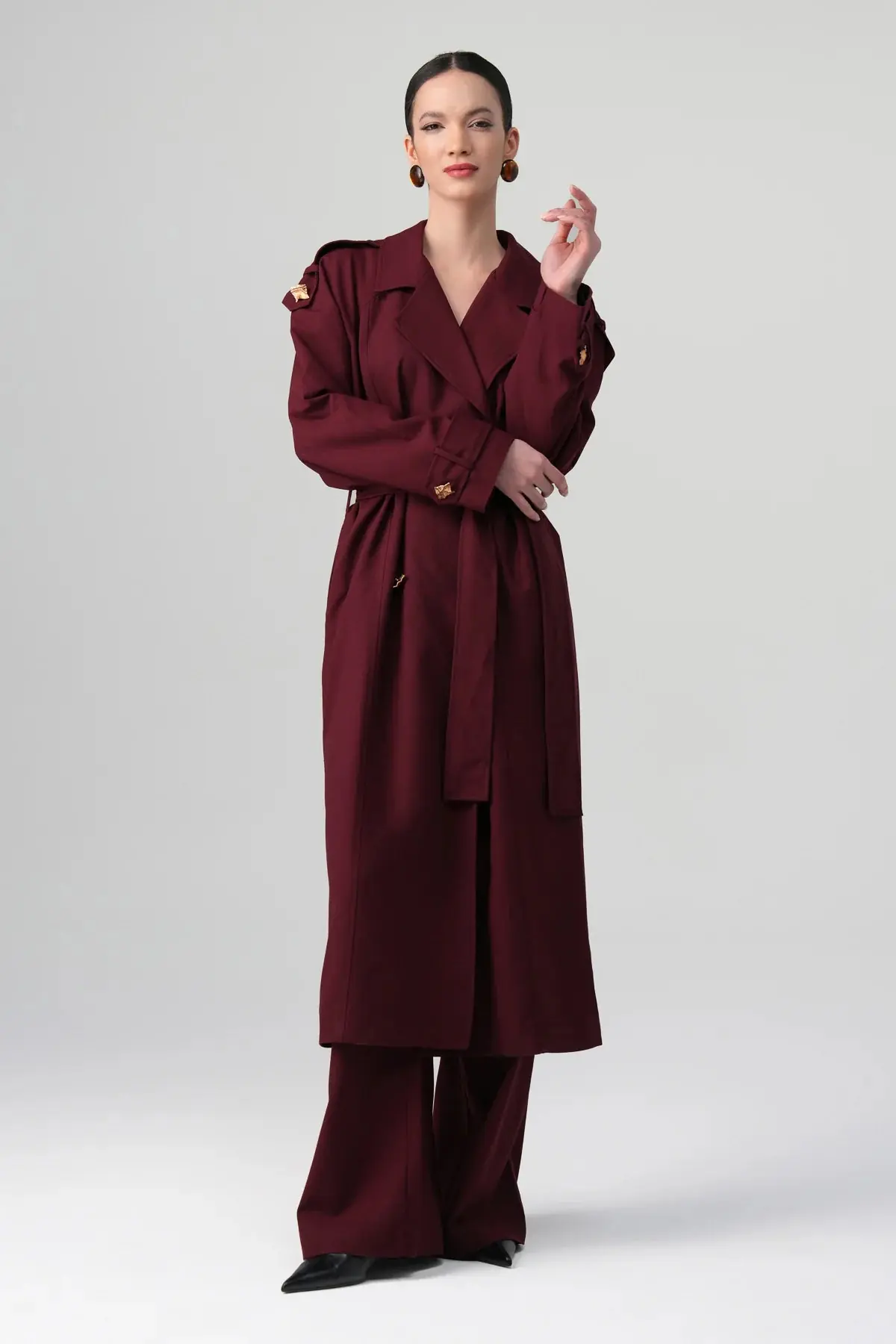 Lorin Long Jacket & Trousers Set – Bordeaux, photo 3