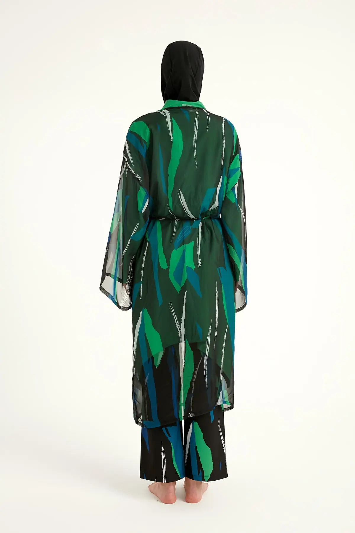 Silky Modest Full Coverage Kimono – Lightweight Elegant Swim Cover P2503-1, photo 7