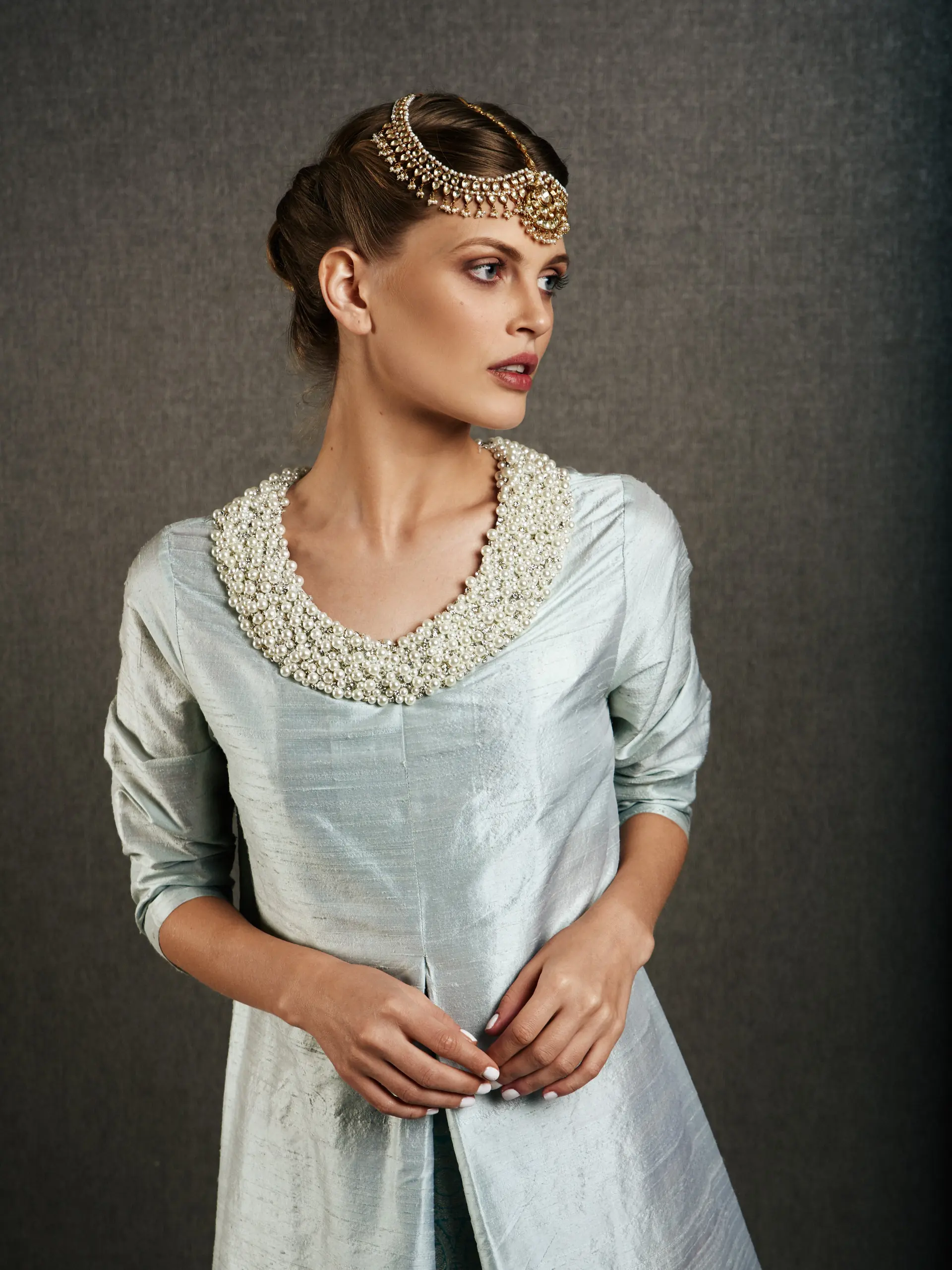 Tamara Maharani Kaftan – Powder Blue, photo 4