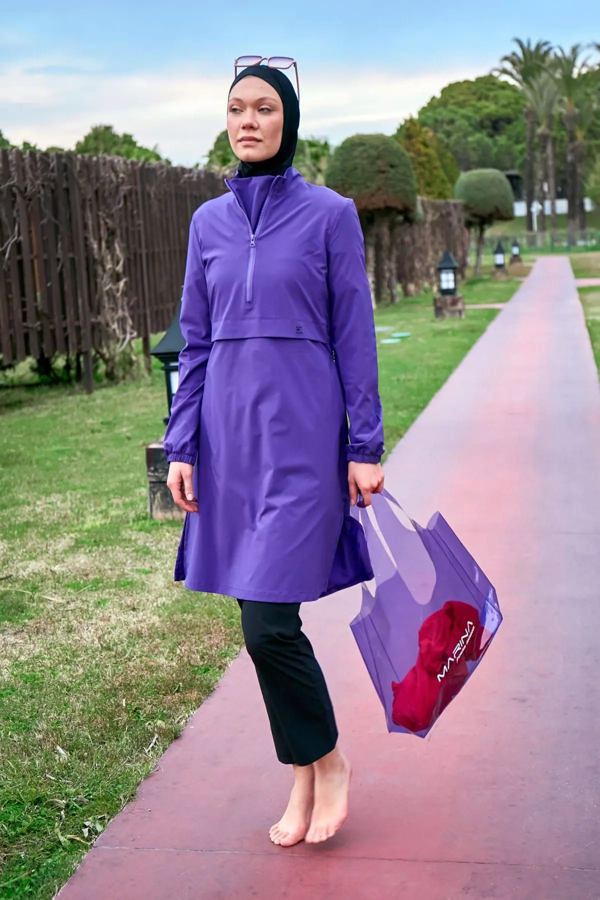 Purple Beach Bag C2403, photo 2