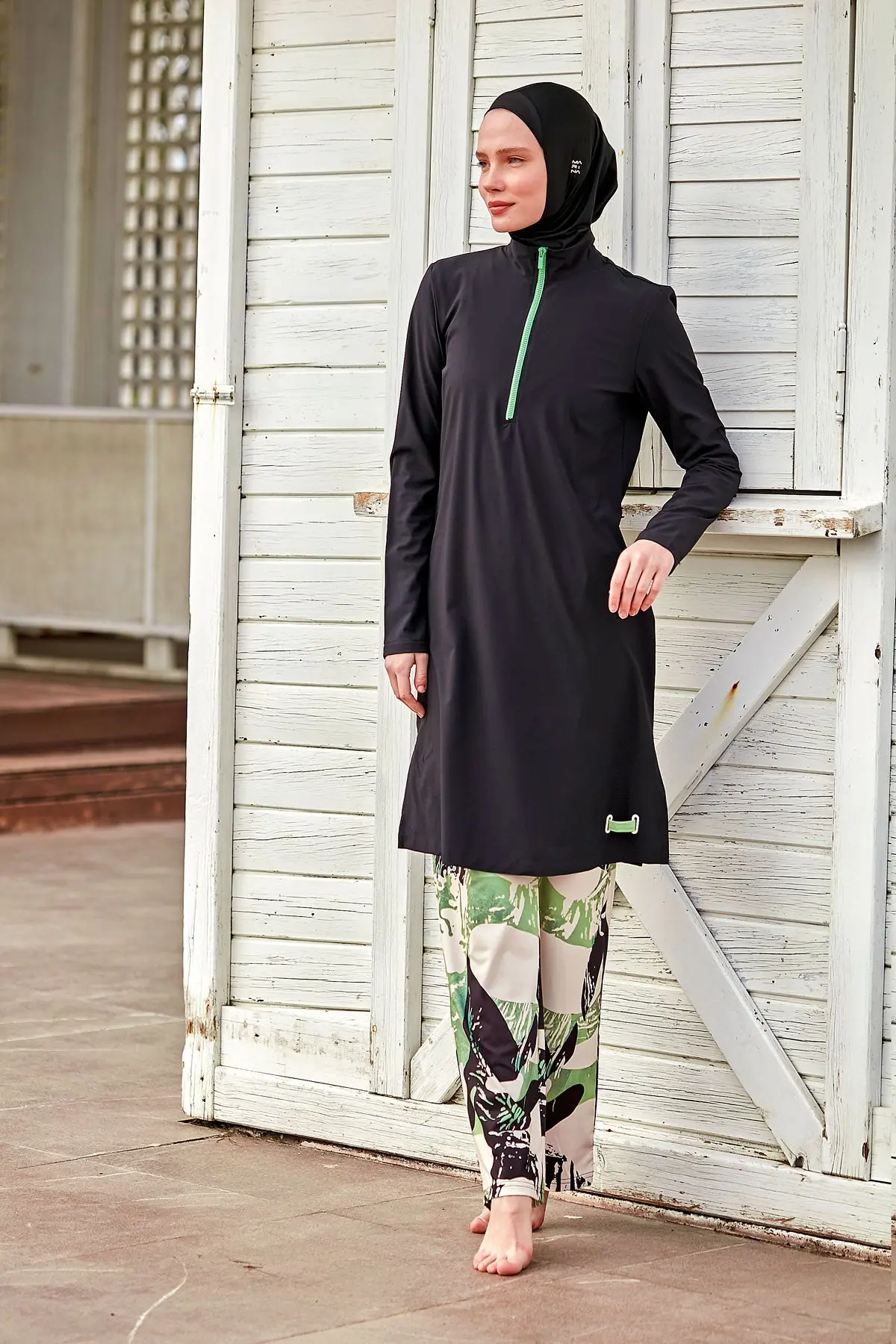 Woven Black Burkini Modest Swimwear M2425, photo 5