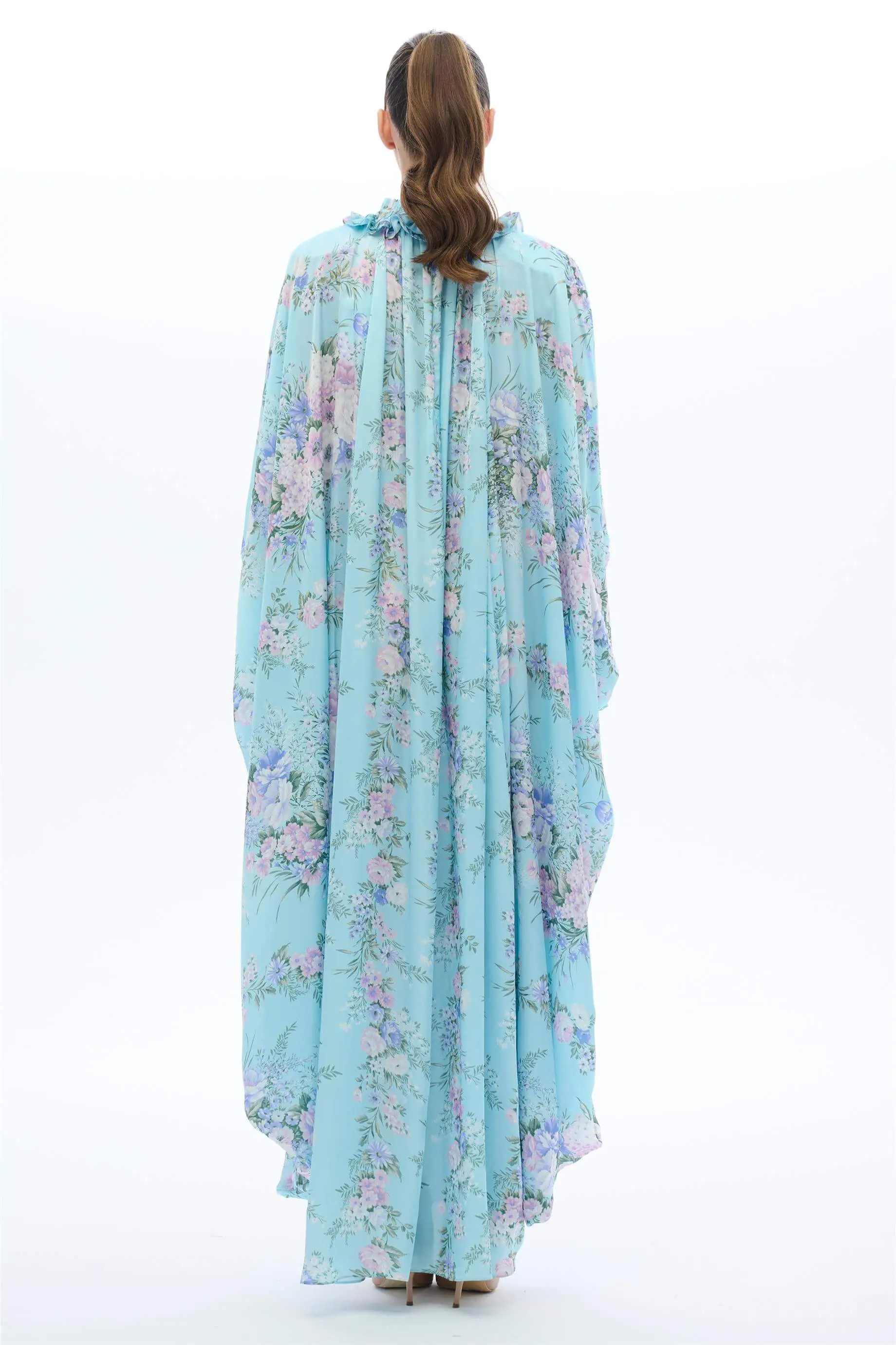 Striped Detail Kaftan Dress – Lihgt Blue, photo 4
