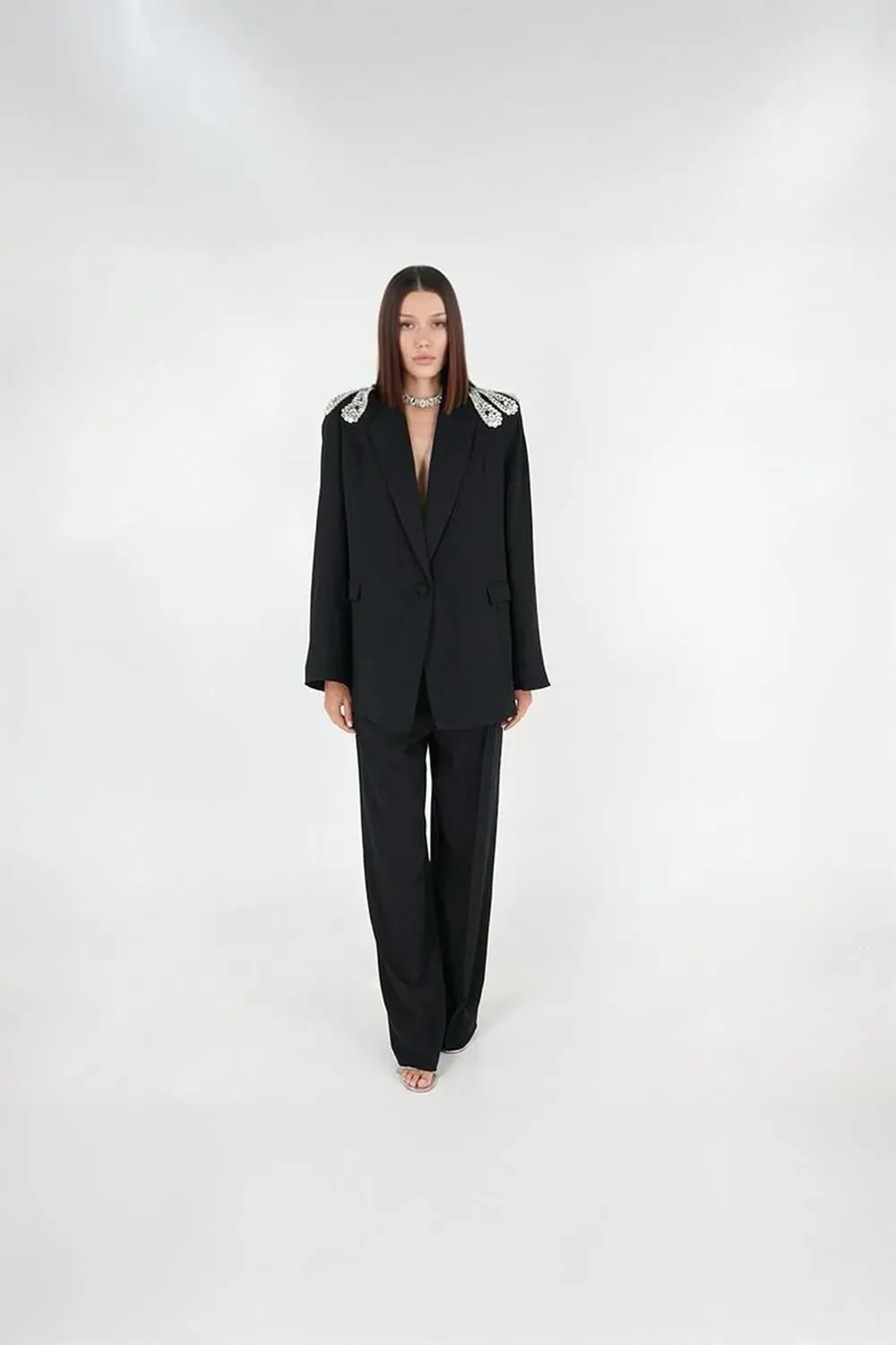 Aurea Embellished Shoulders Set — Black, photo 2