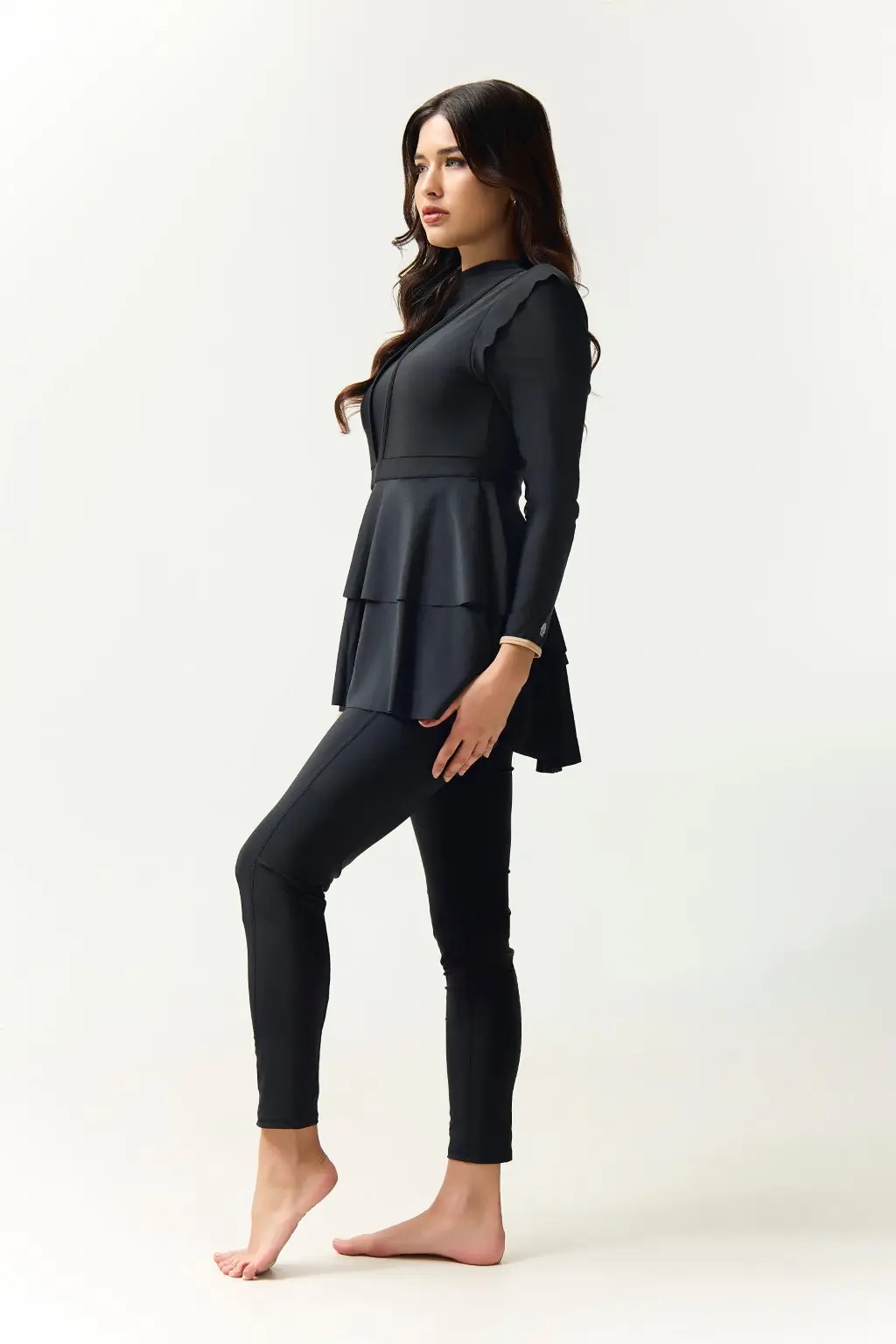 Serena Swim Dress - Black, photo 3