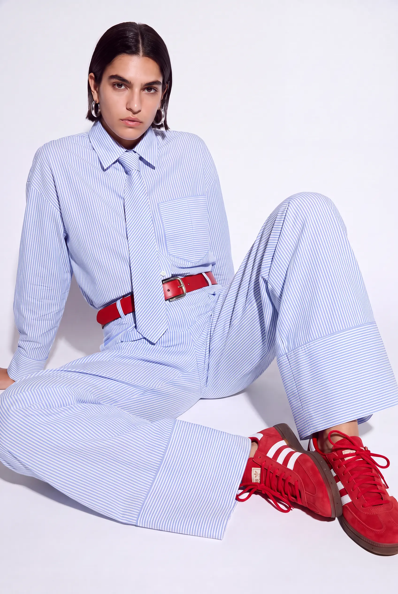 Lumina Striped Trousers 100% Cotton, photo 5