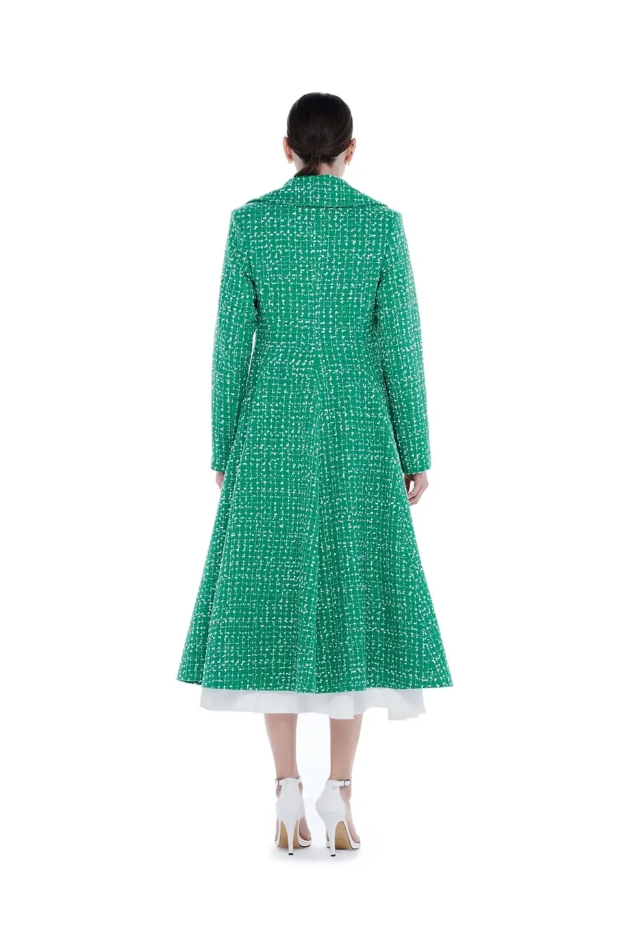Liva Flared Hem Coat – Green, photo 3
