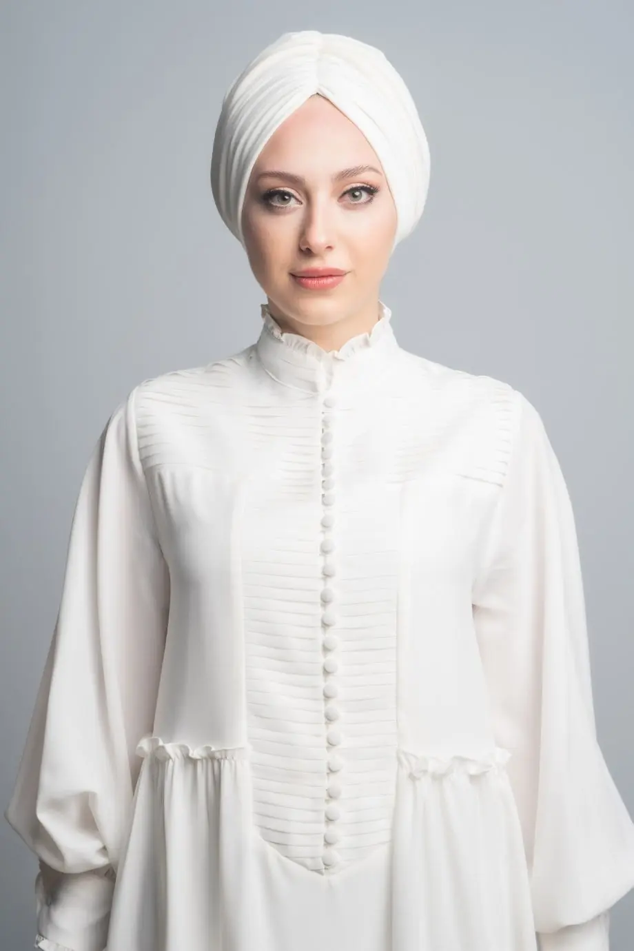 Draped Structured Bonnet – Cream, photo 2