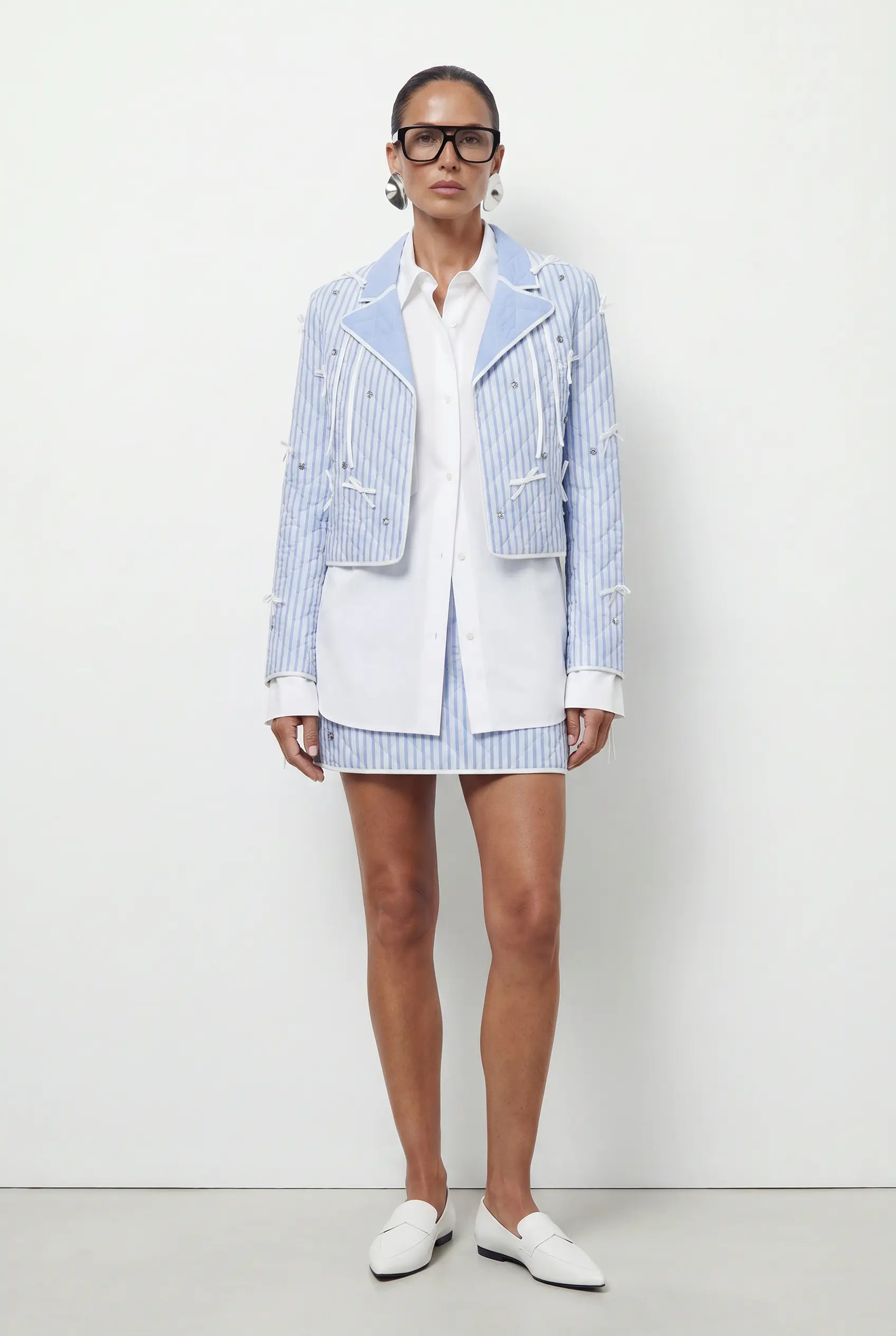 Lumina Stone Embellished Jacket 100% Cotton, photo 5