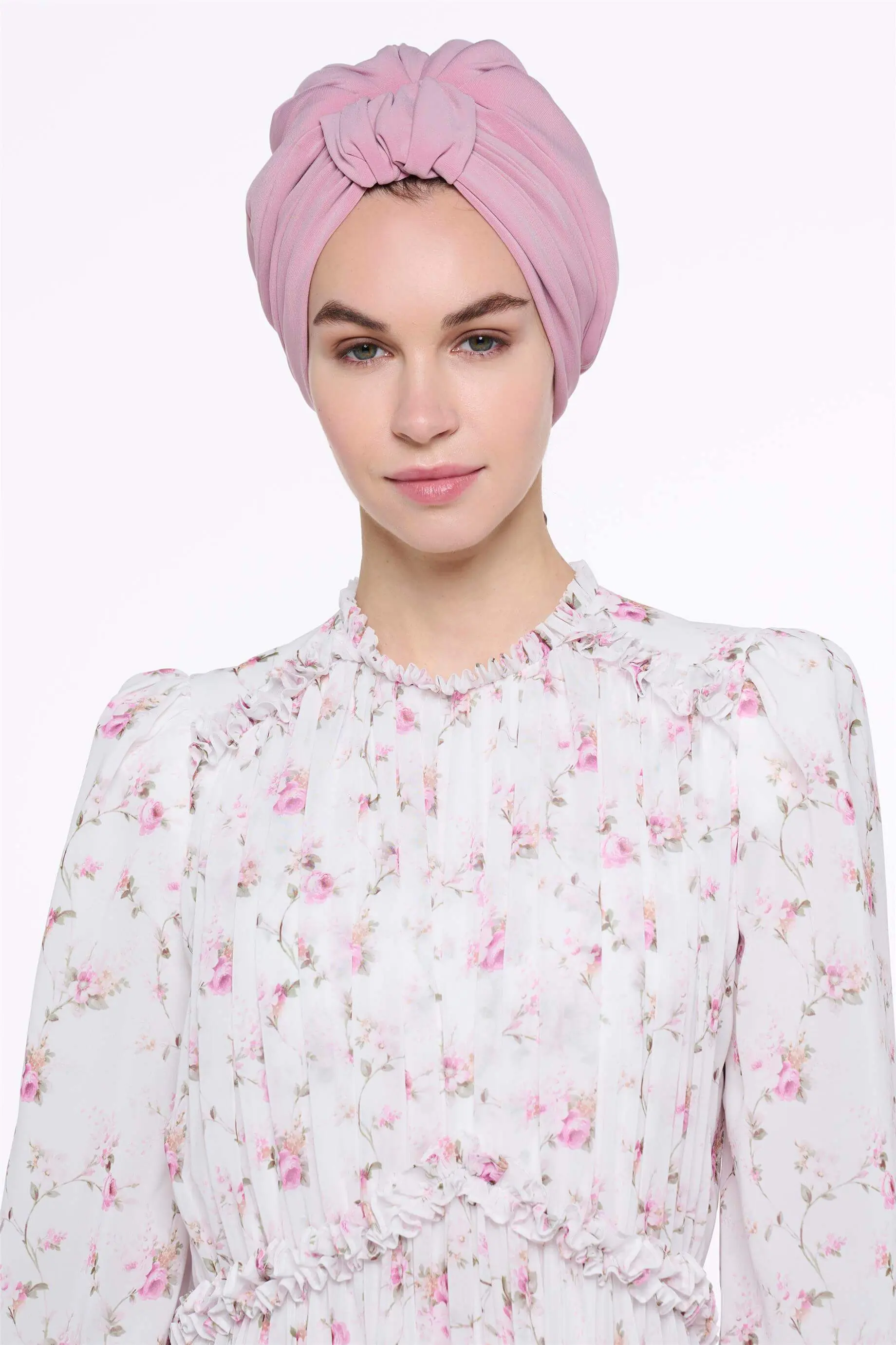 Dusty Rose Handle-Style Design Bonnet