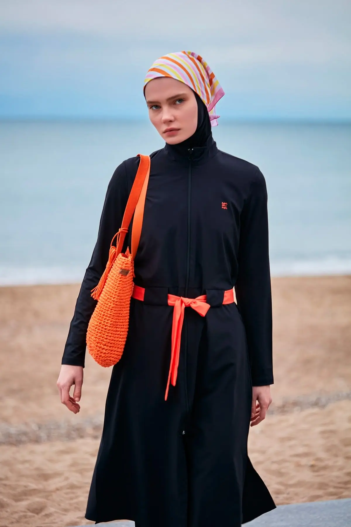 Woven Black Burkini Modest Swimwear M2419, photo 2