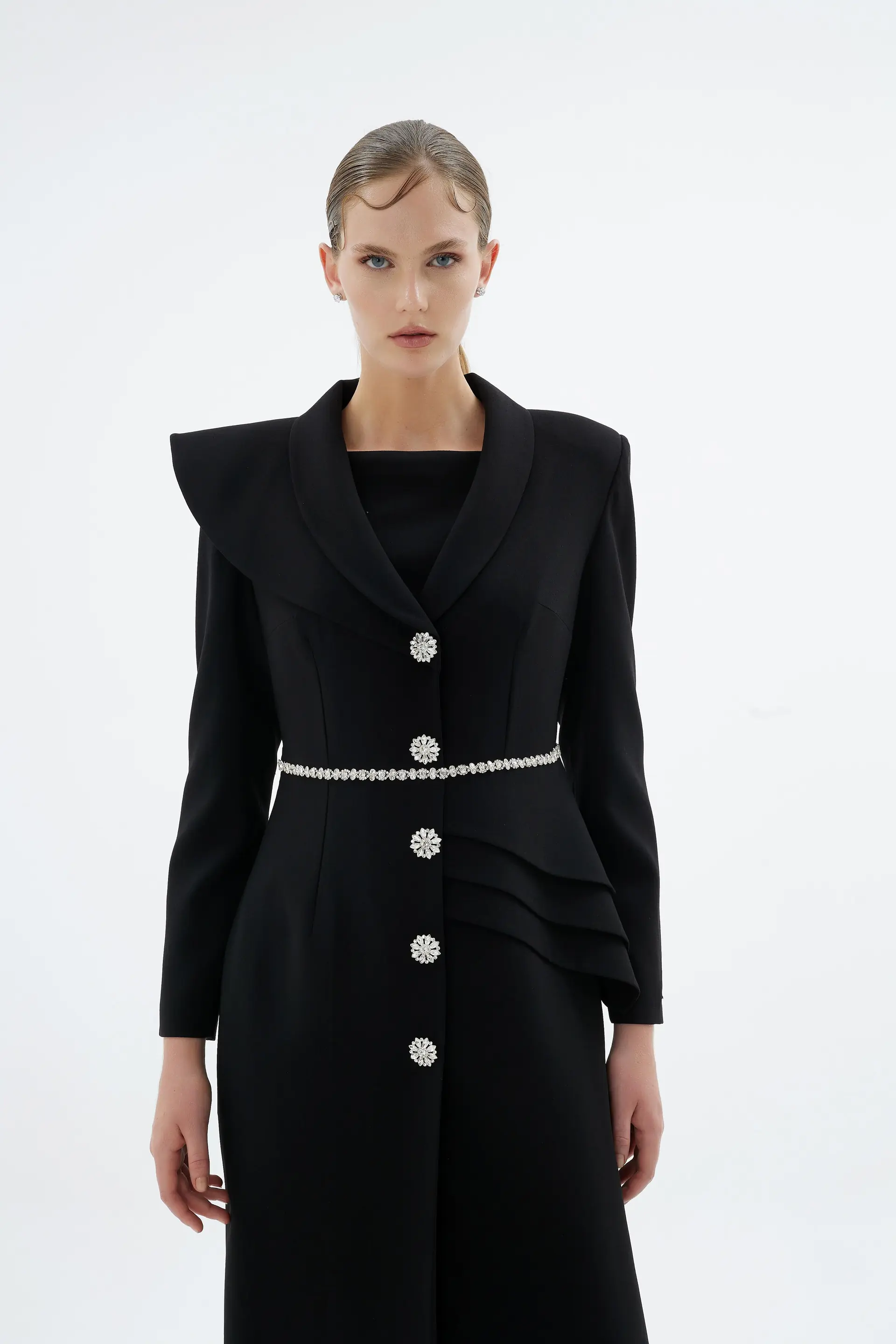 Liana Tailored Jacket Dress – Black, photo 3