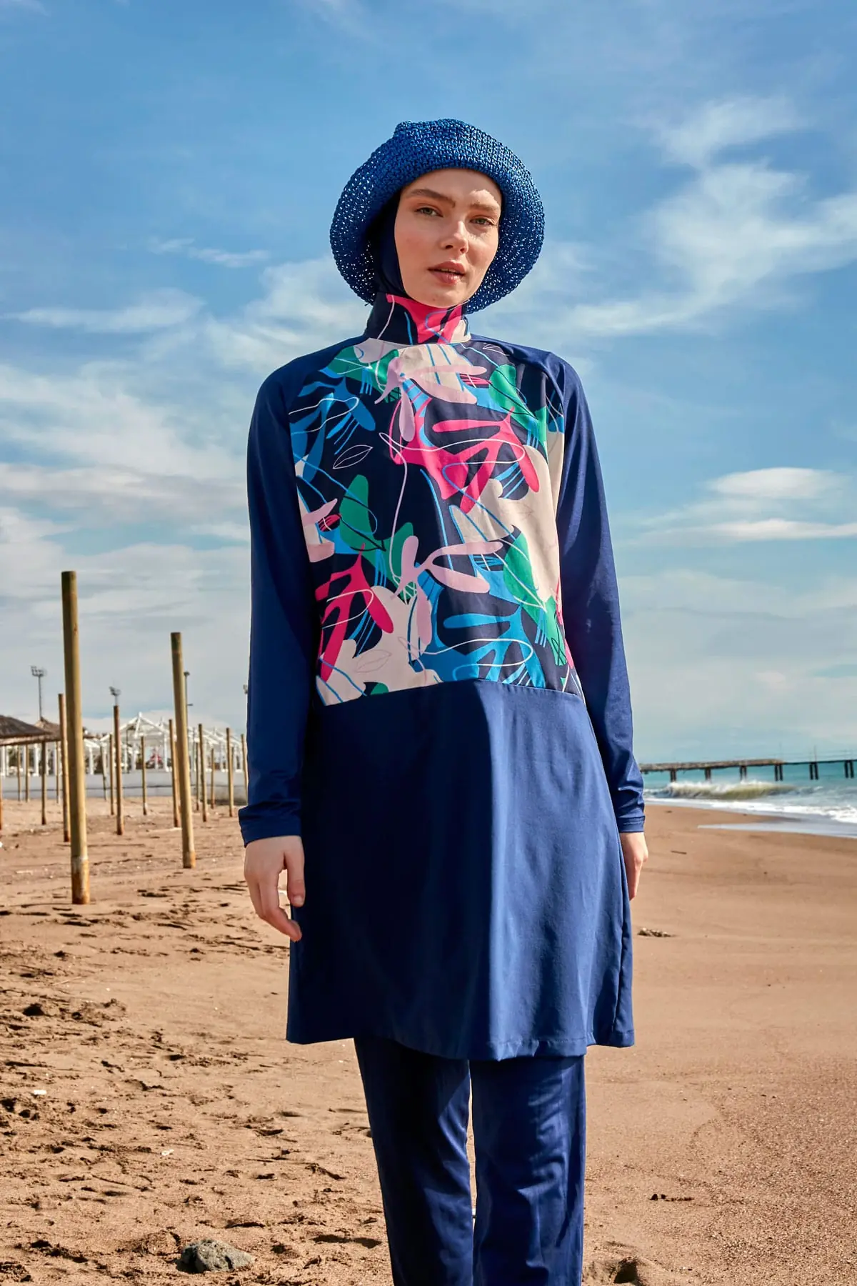 Lycra Navy Burkini Modest Swimwear M2497, photo 3