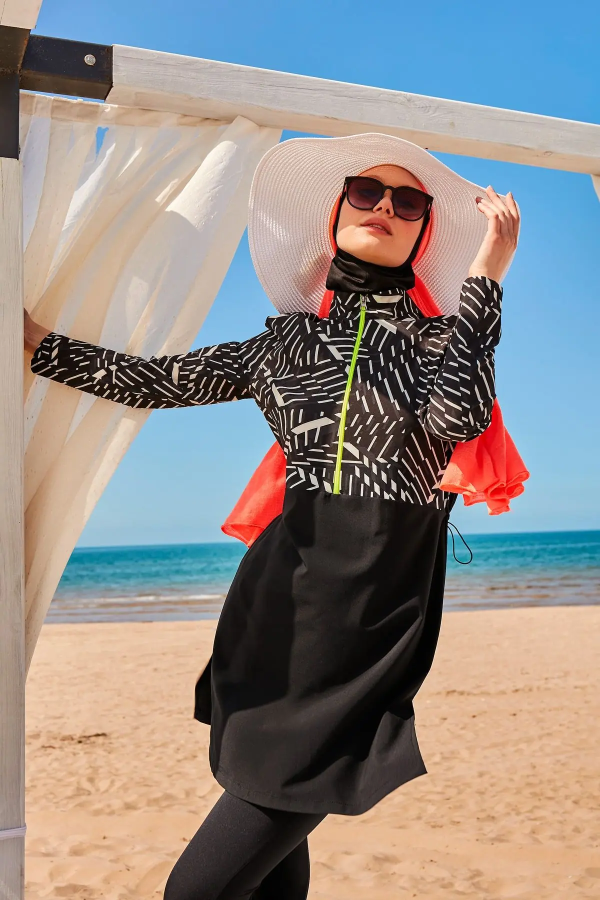 Woven Black Burkini Modest Swimwear M2326, photo 2