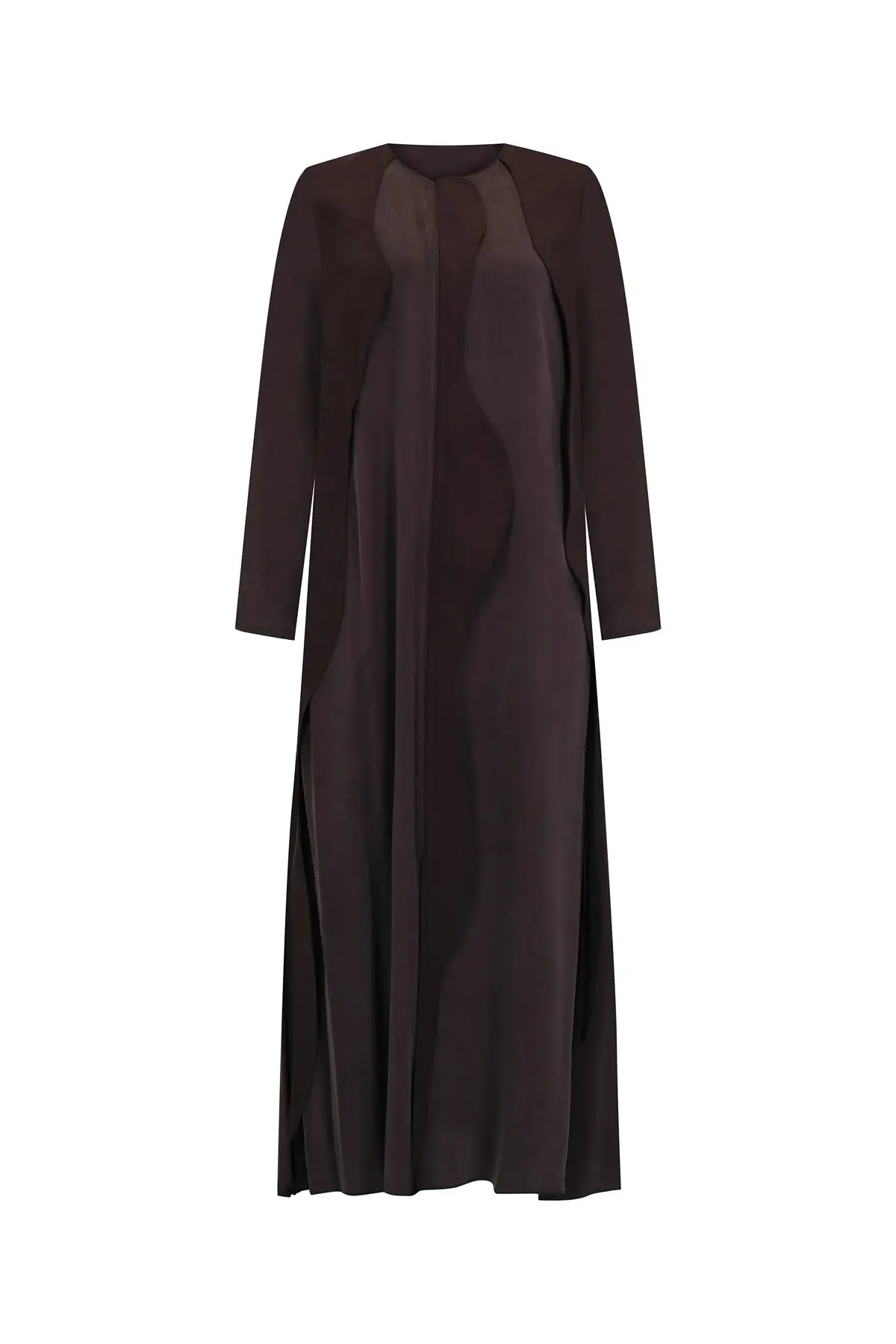 Long-Sleeve Tencel Abaya – Brown
