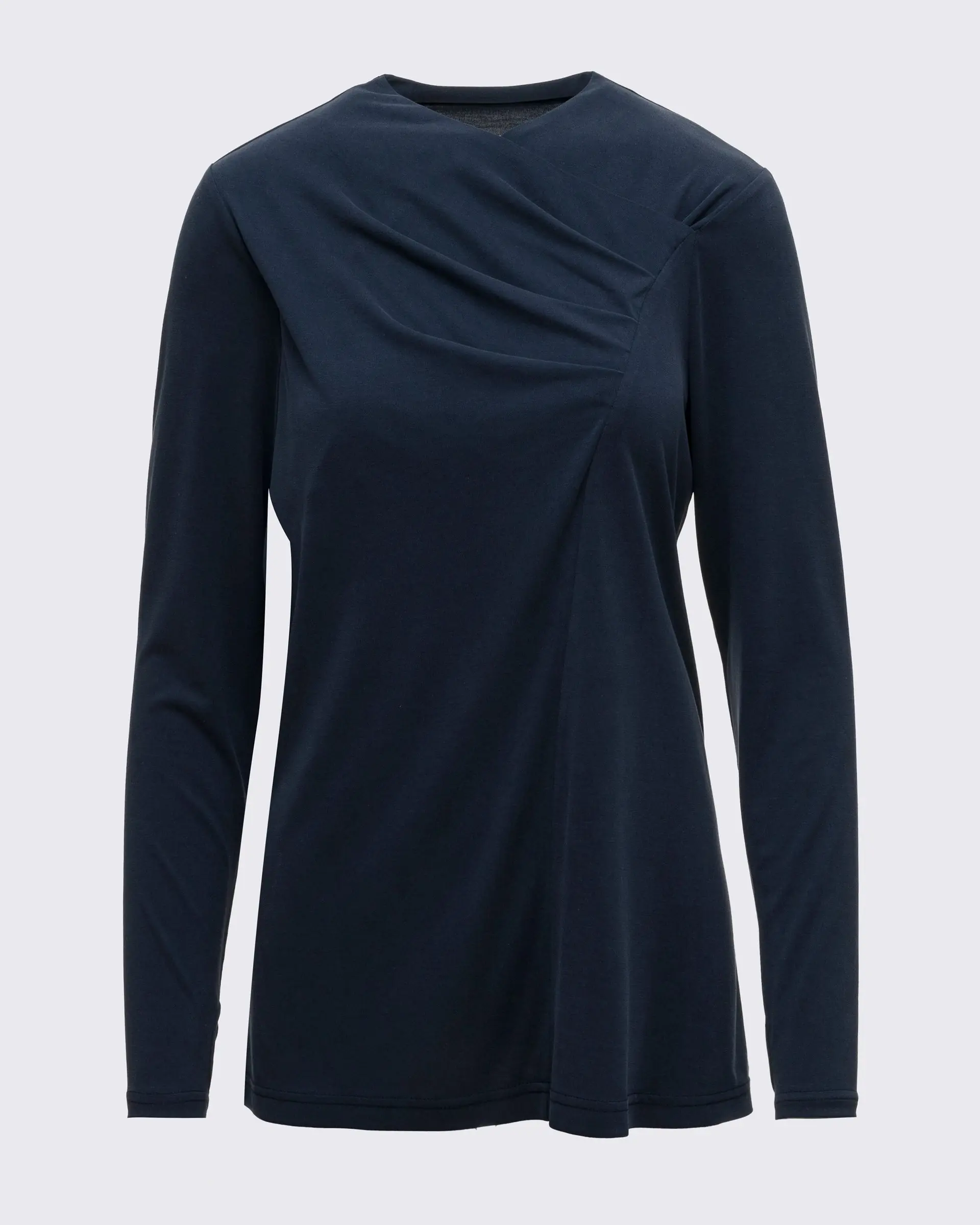 Drape Detaylı Modal Tunik - Lacivert