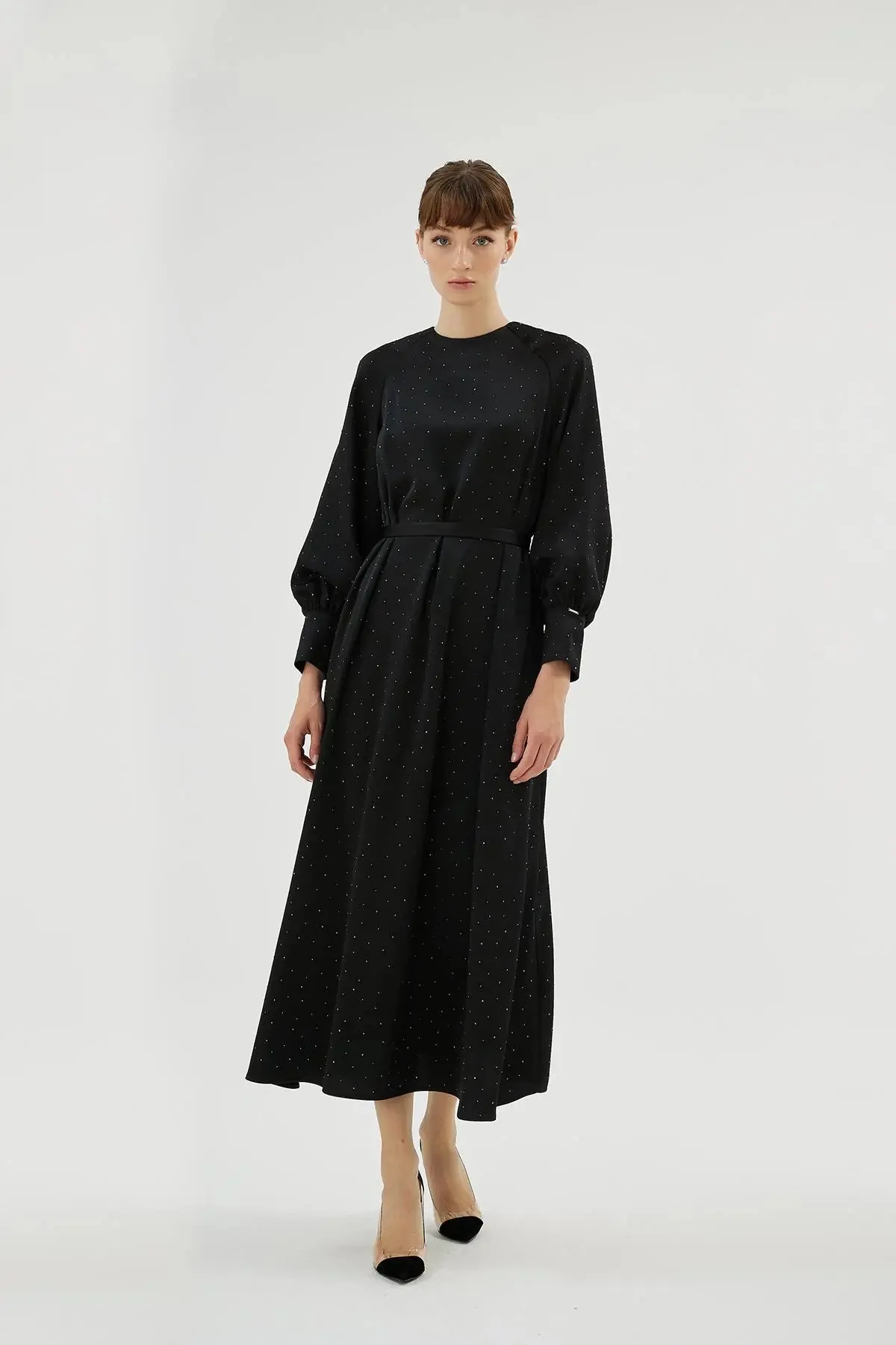 Eliza Embellished Dress – Black