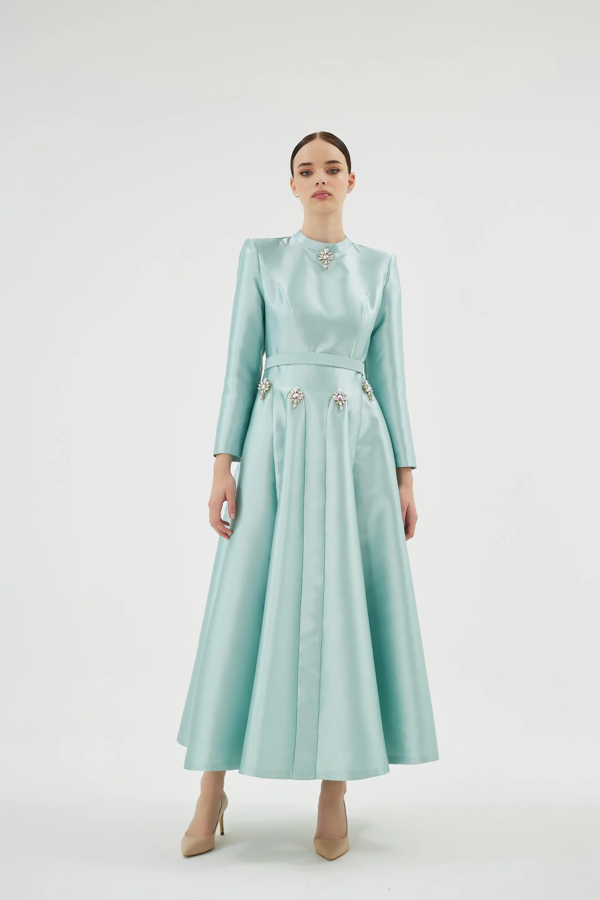 Scarlet Crystal Detail Dress – Mint
