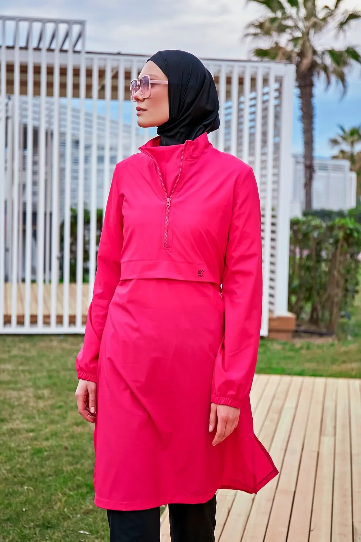 Woven Pink Burkini Modest Swimwear M2408, photo 3