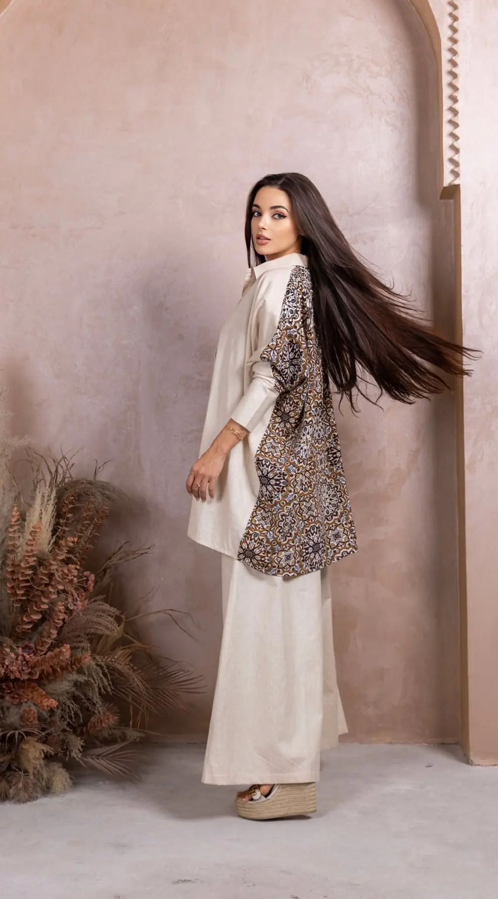 Gold Beige Linen Co-ord Set, photo 5
