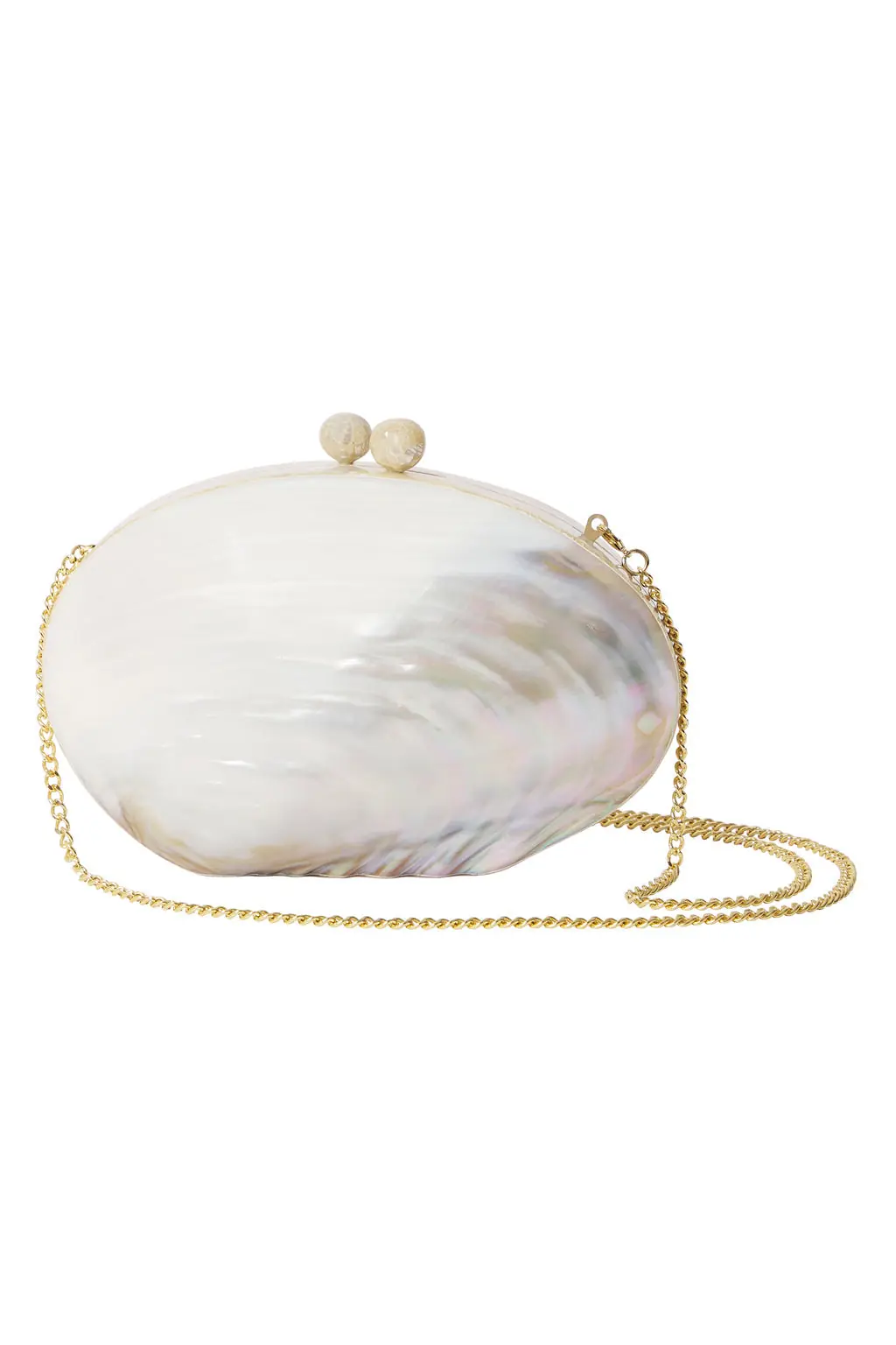 Lustre Clutch Bag - White