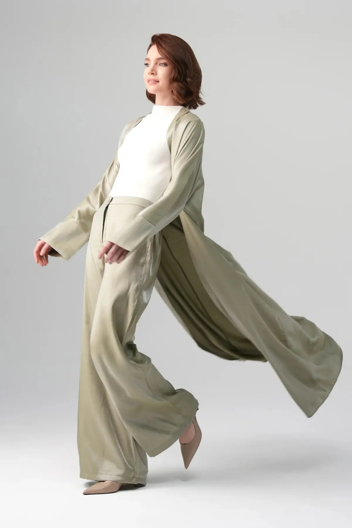Sorelle Metallic Abaya - Green, photo 6