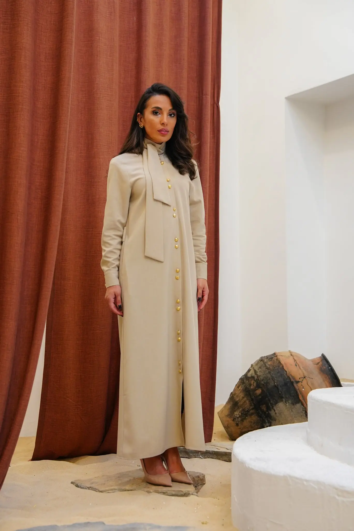 Mina Shirt Dress – Beige, photo 8