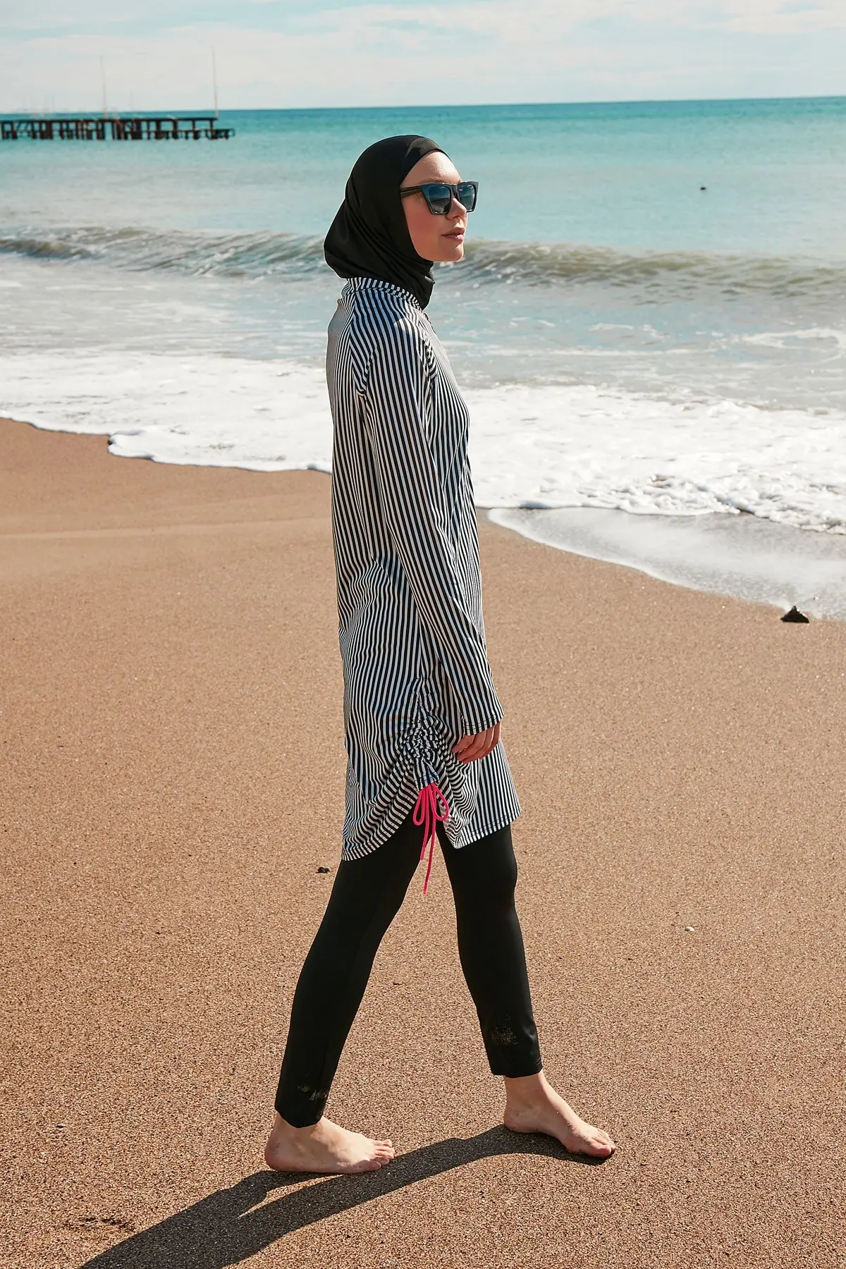 Lycra Black Burkini Modest Swimwear M2488, photo 5