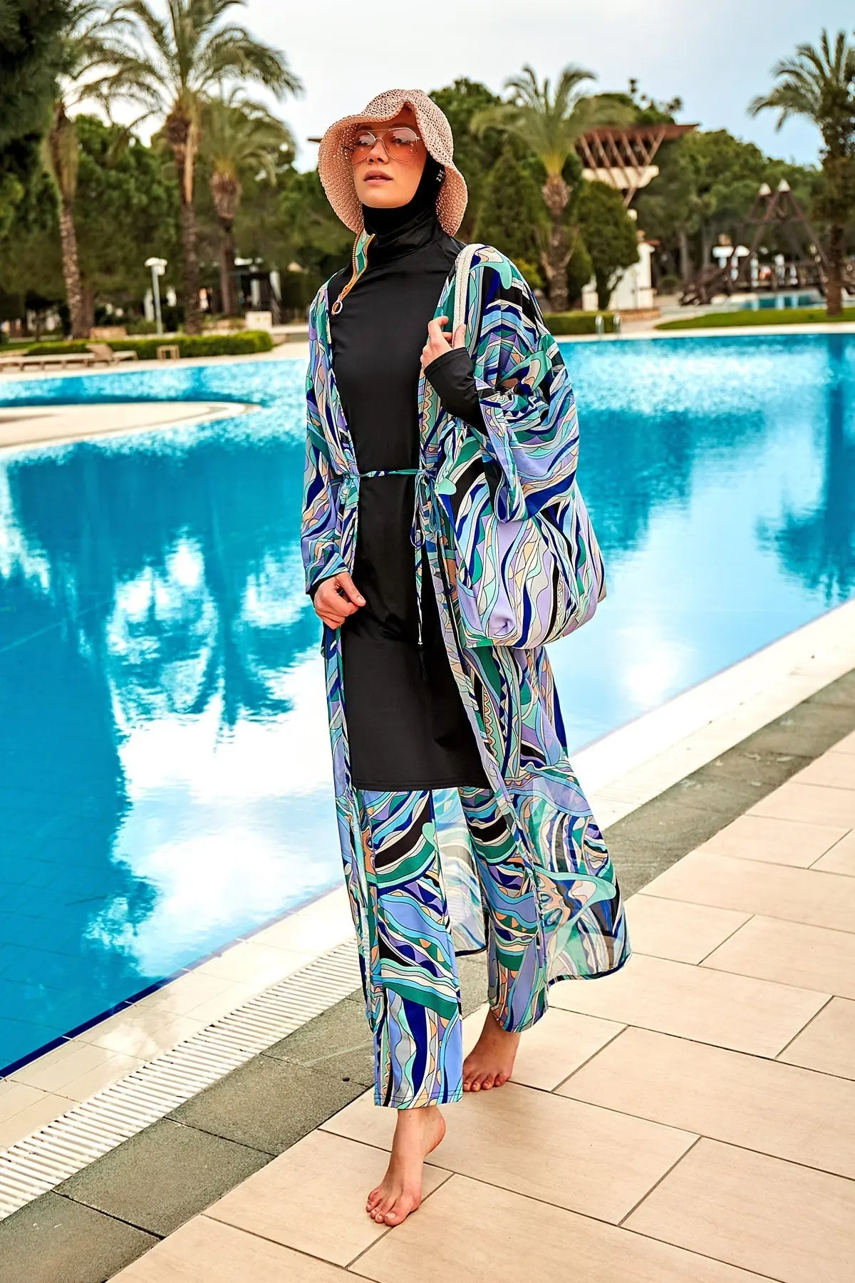Lycra Black Burkini Modest Swimwear M2477, photo 5