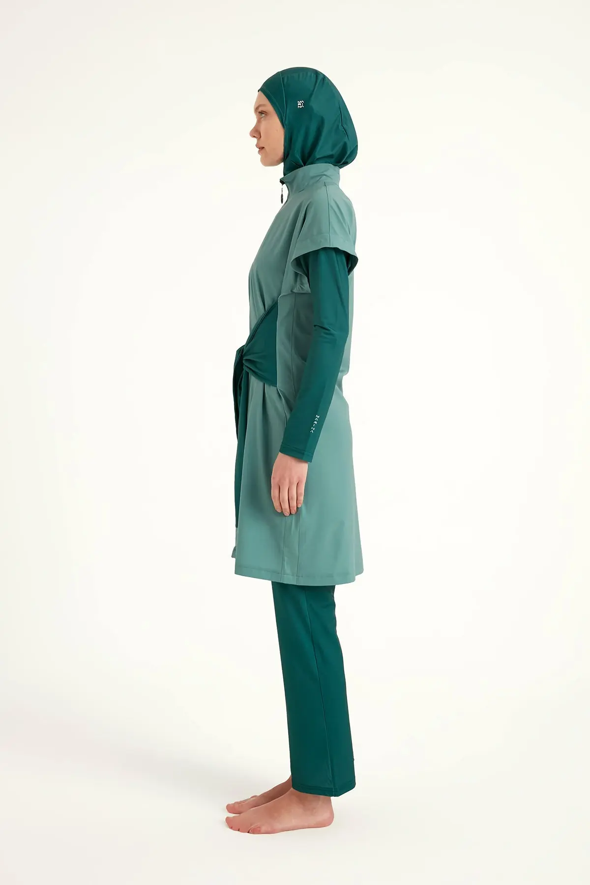 Modest Burkini Set Full Coverage Swimwear - Olive, photo 6