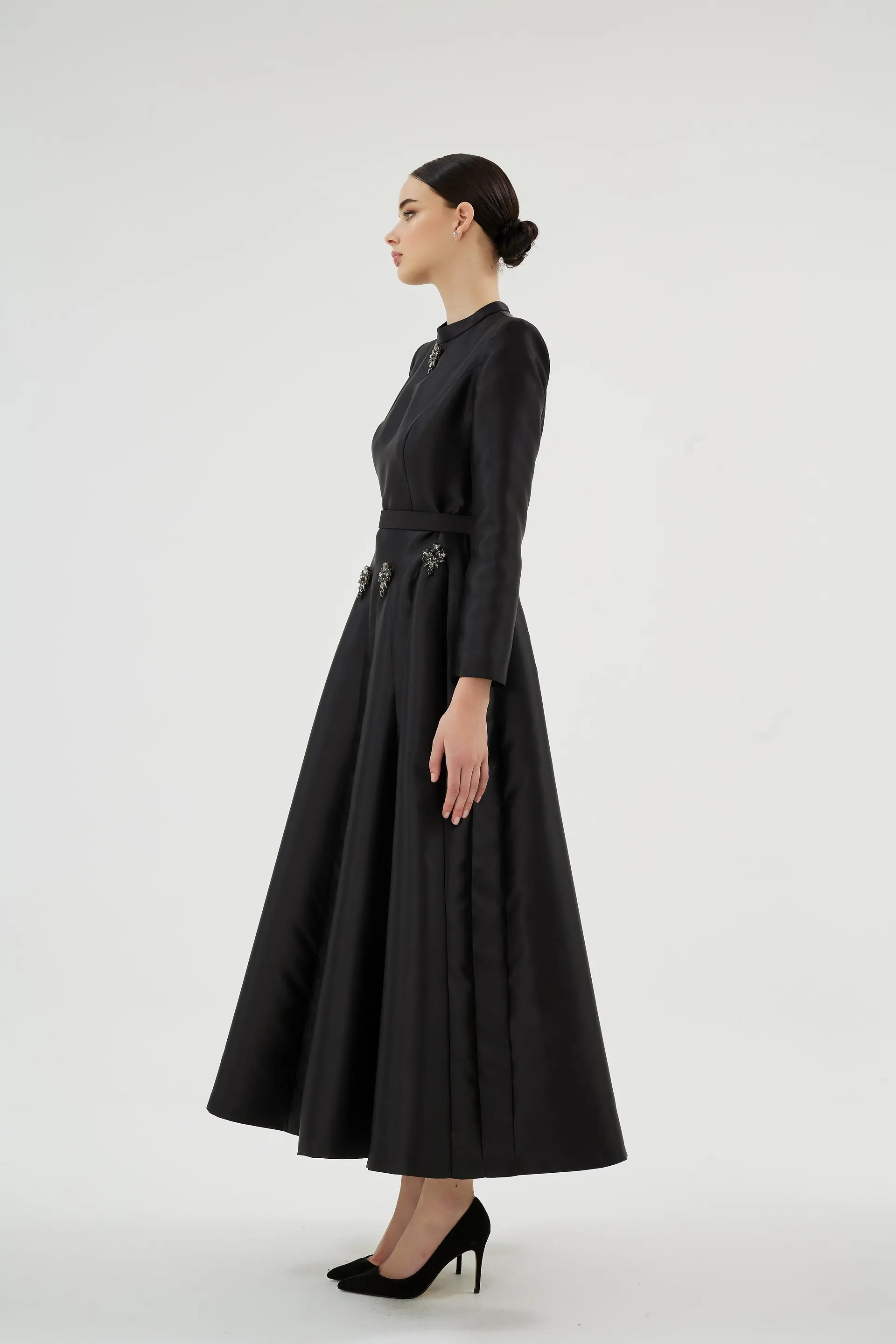Scarlet Crystal Detail Dress – Black, photo 3