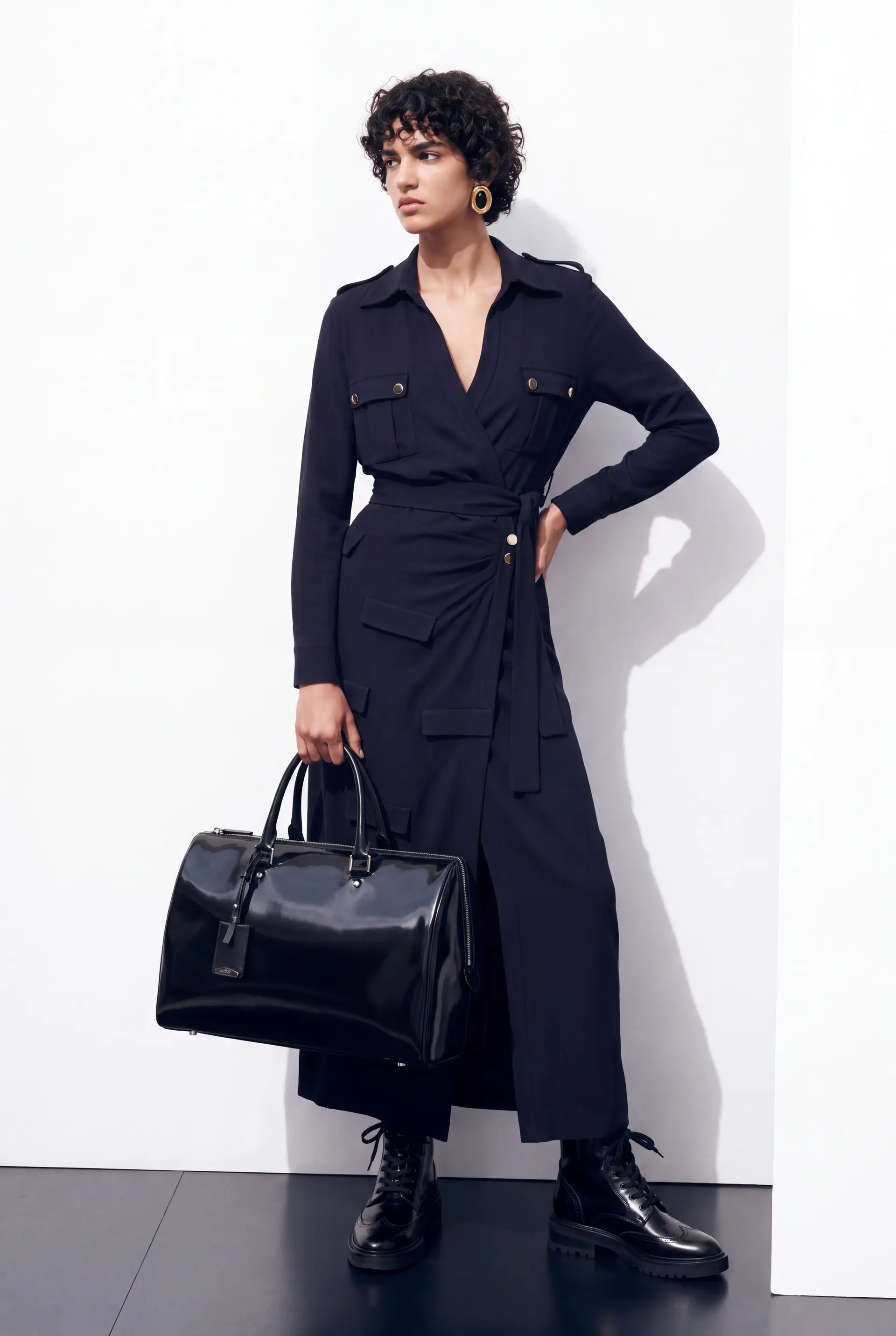 Inigma Slit Cargo Pocket Dress