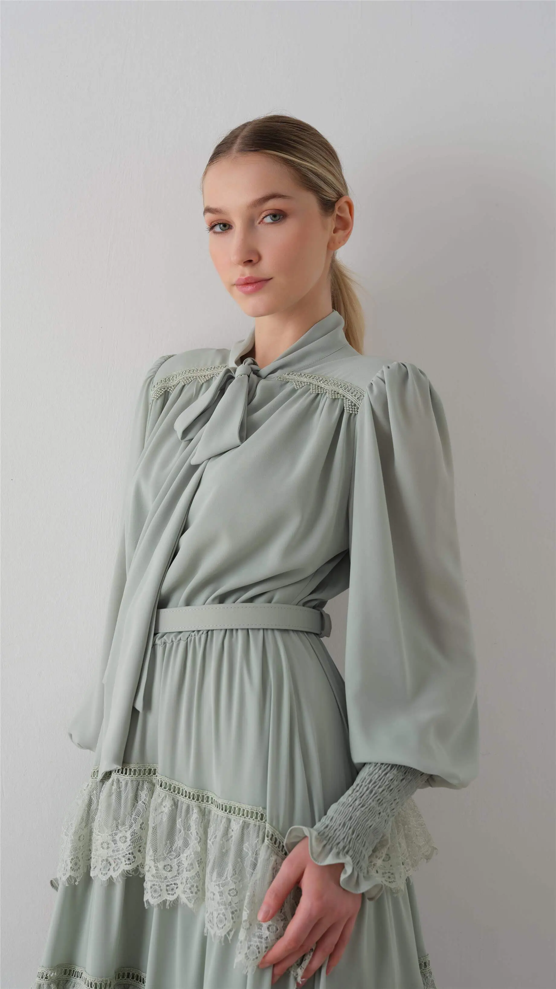 Tiered Ruffle Maxi Dress – Mint, photo 4