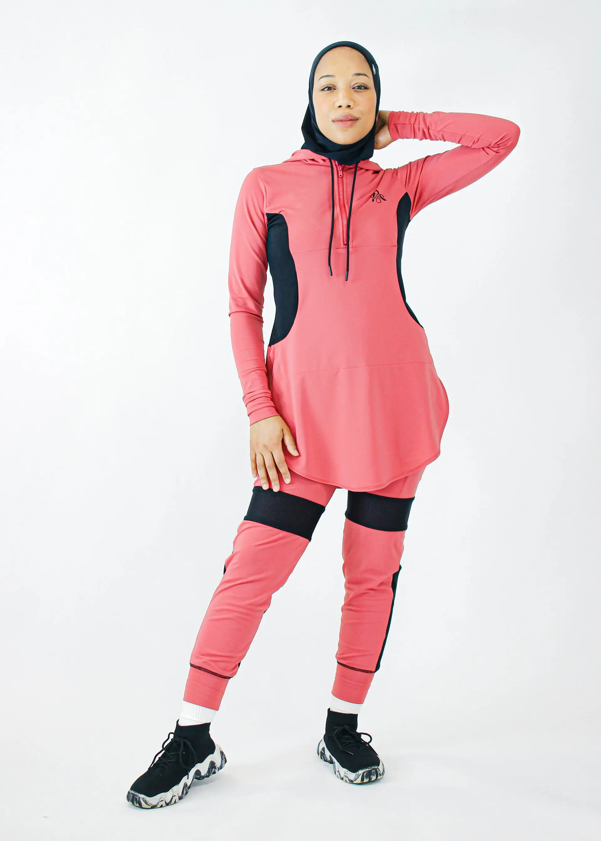 Amal Slim Performance Pants – Blaze / Noir, photo 4