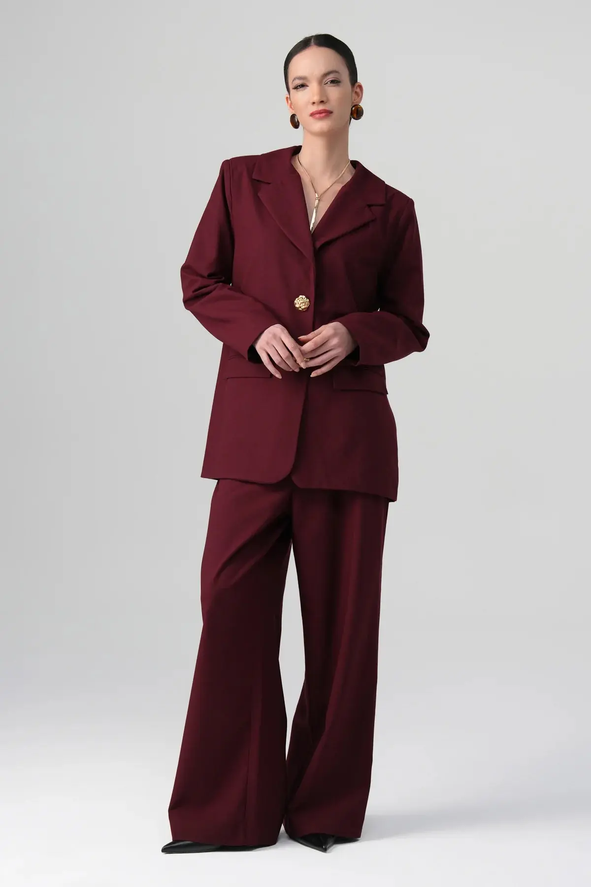 Aren Modal Suit Set – Bordeaux