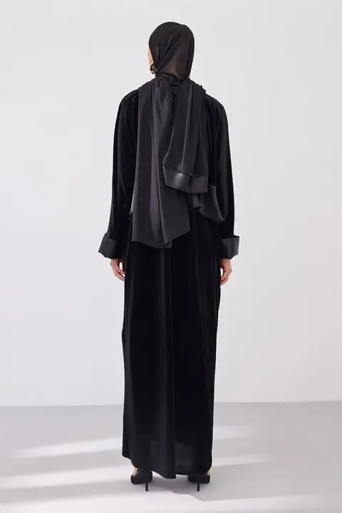 Velvet Rania Abaya - Black, photo 4
