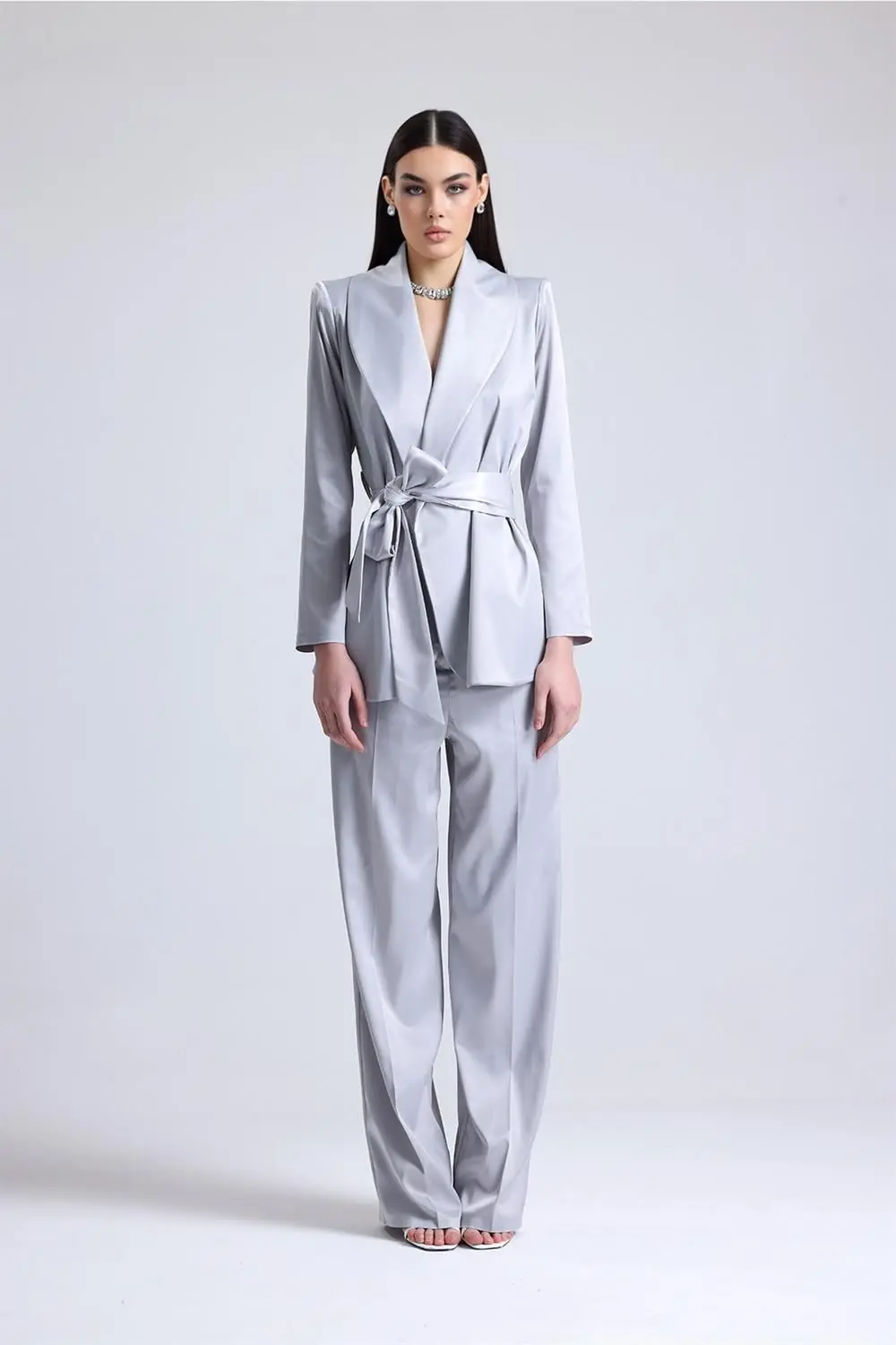 Lunar Satin Set — Gray