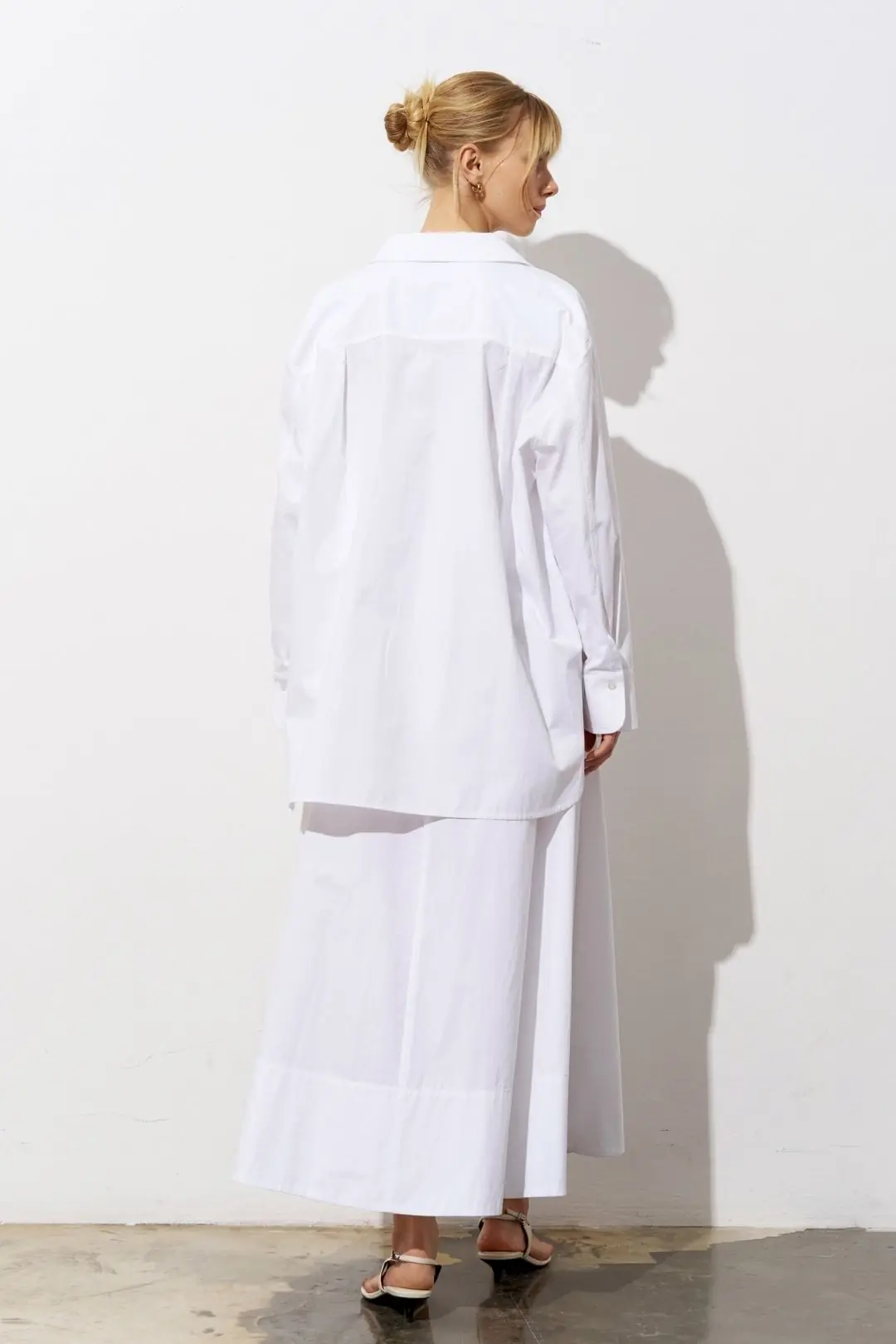 Noa Poplin Oversize Shirt - White, photo 3
