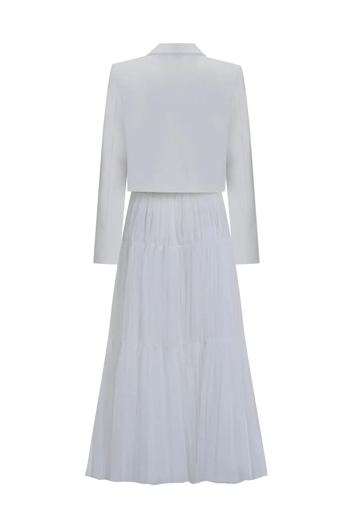 Rose Appliqué Cropped Blazer – Ivory, photo 2