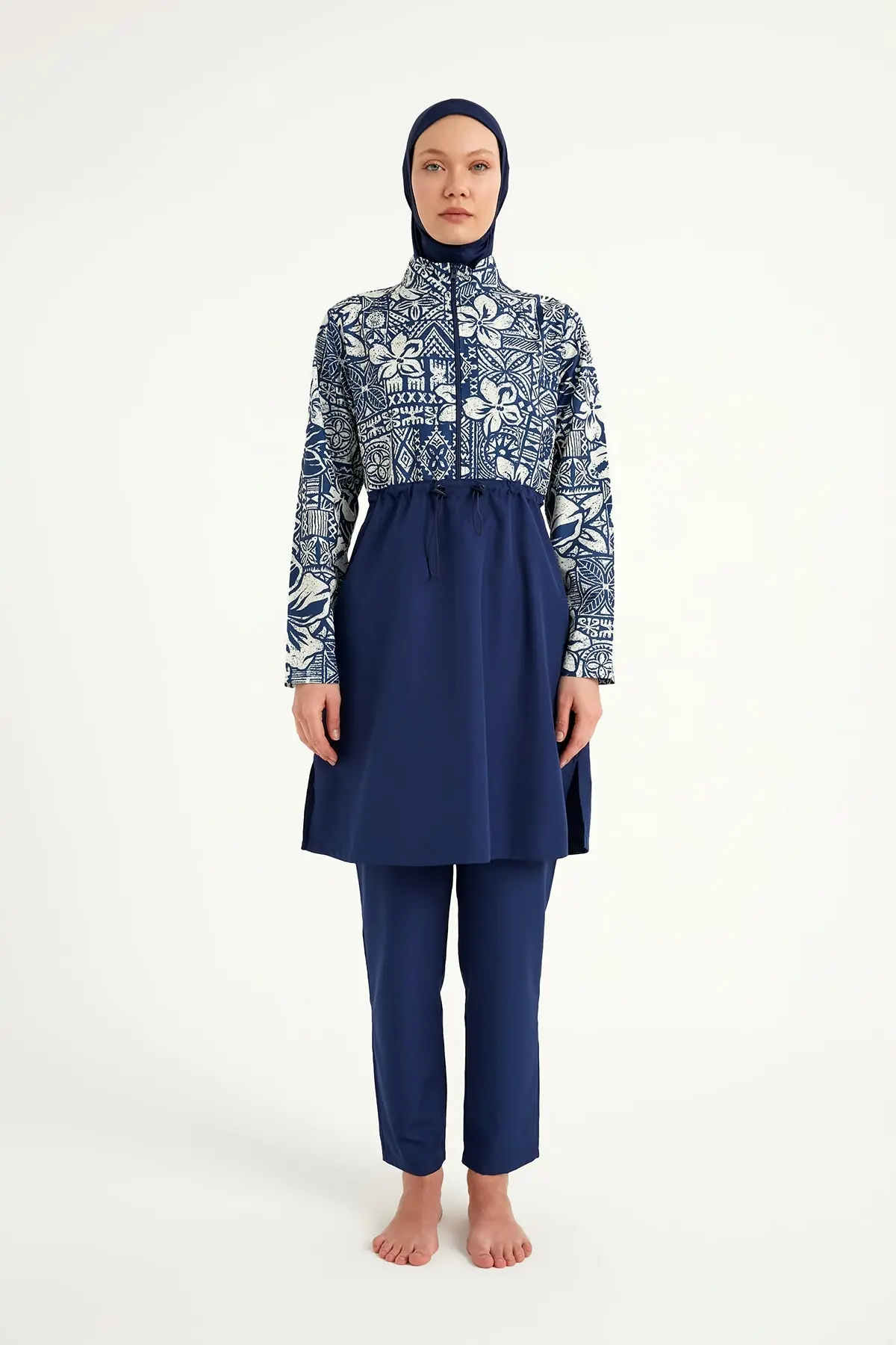 Navy Full Coverage Modest Swimwear Set - Blue, photo 5