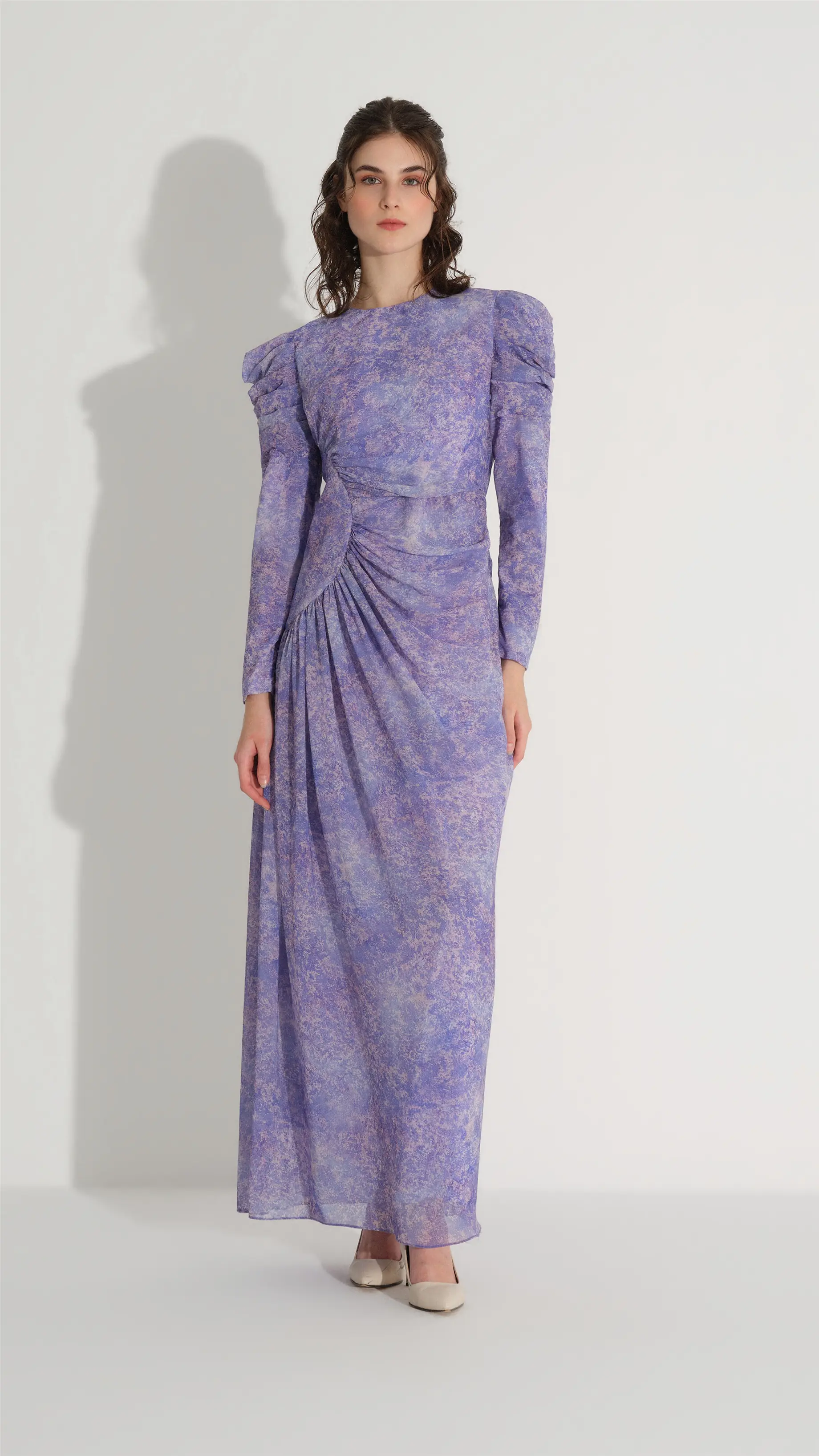 Side Ruched Dress – Lilac