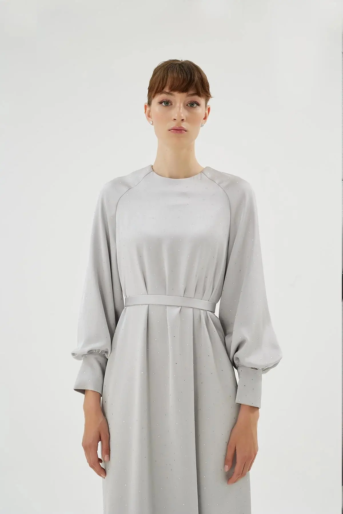 Eliza Embellished Dress – Silver, photo 3