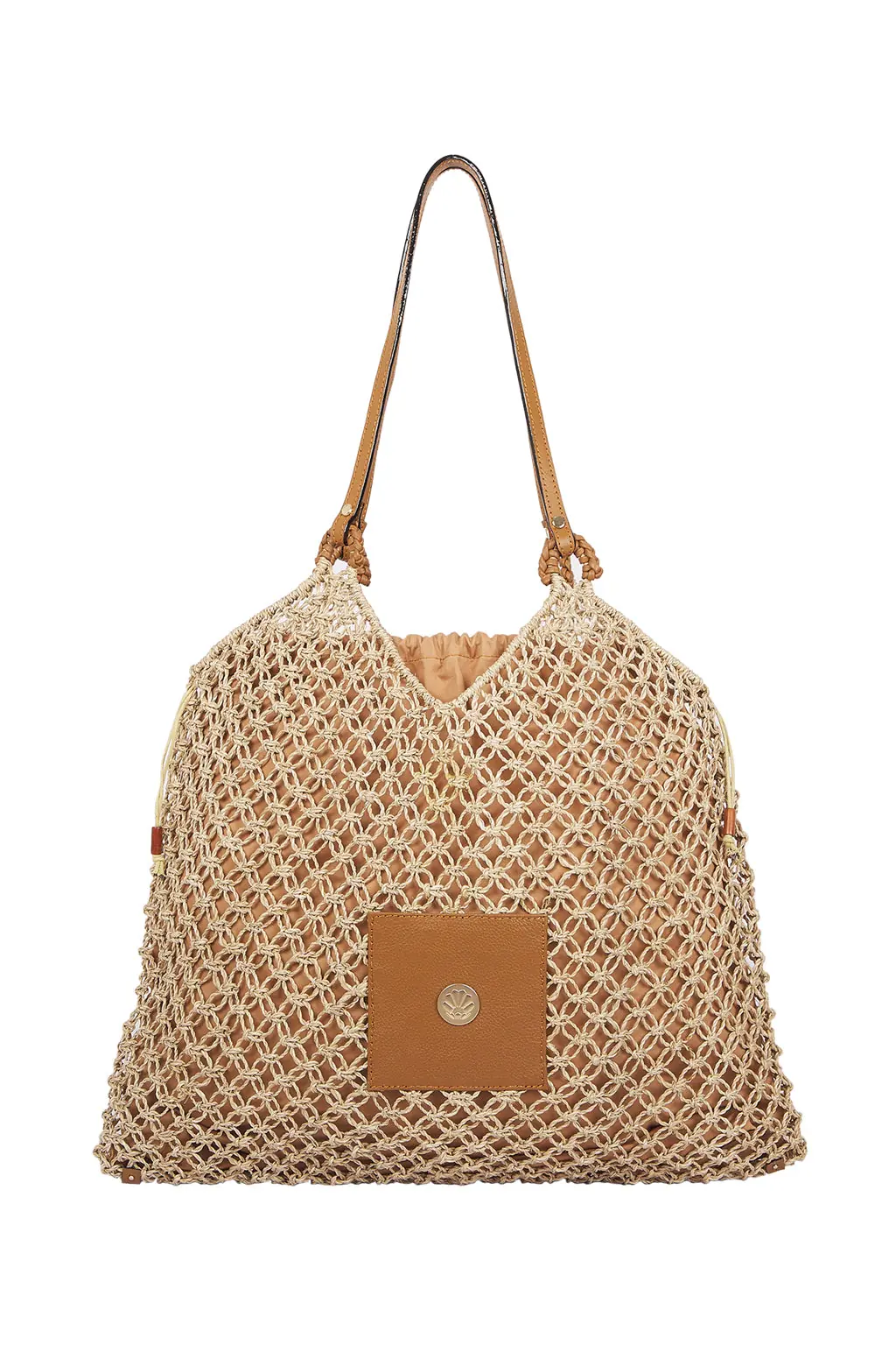 Abaca Woven Large Tote Bag - Natural