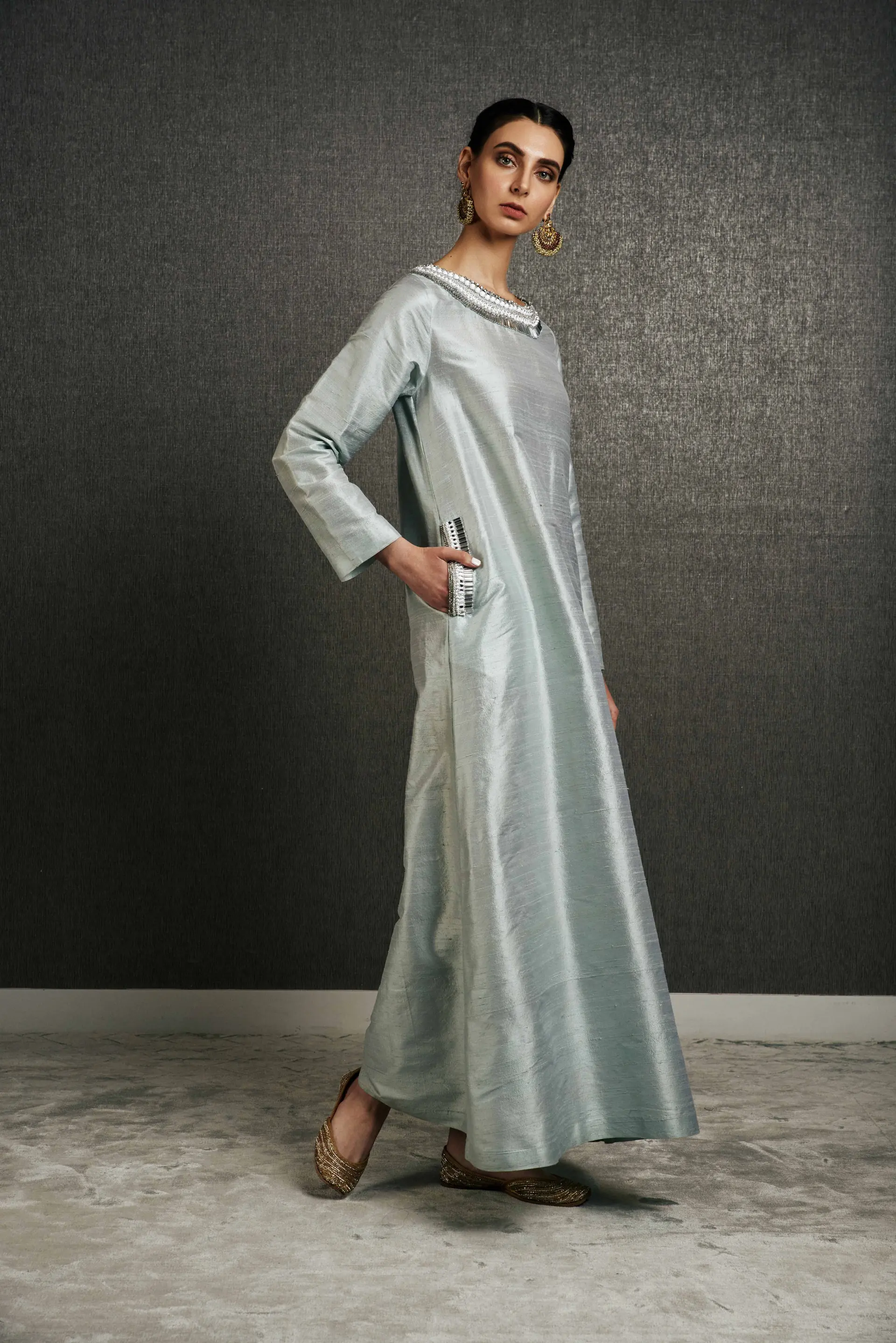 Maj Maharani Kaftan in Powder Blue, photo 6