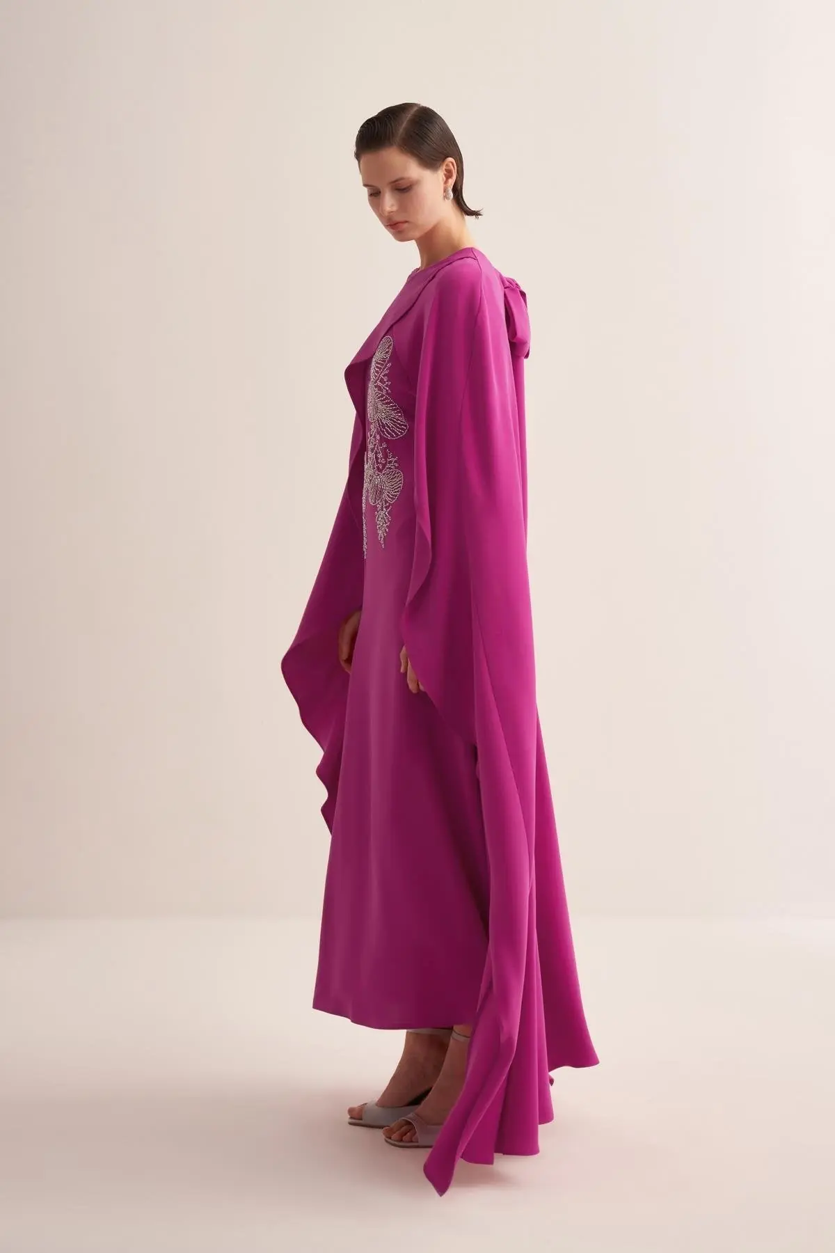Nour Kaftan Dress – Fuchsia, photo 3