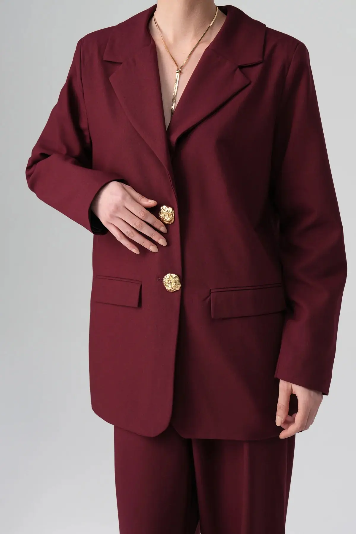 Aren Modal Suit Set – Bordeaux, photo 4