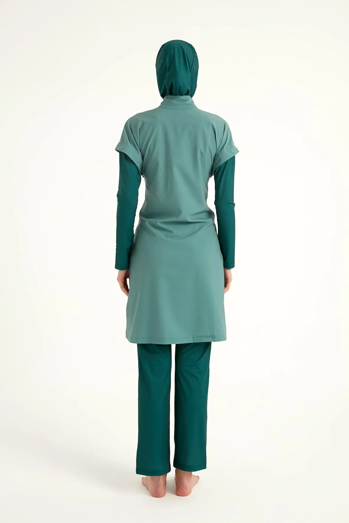 Modest Burkini Set Full Coverage Swimwear - Olive, photo 7