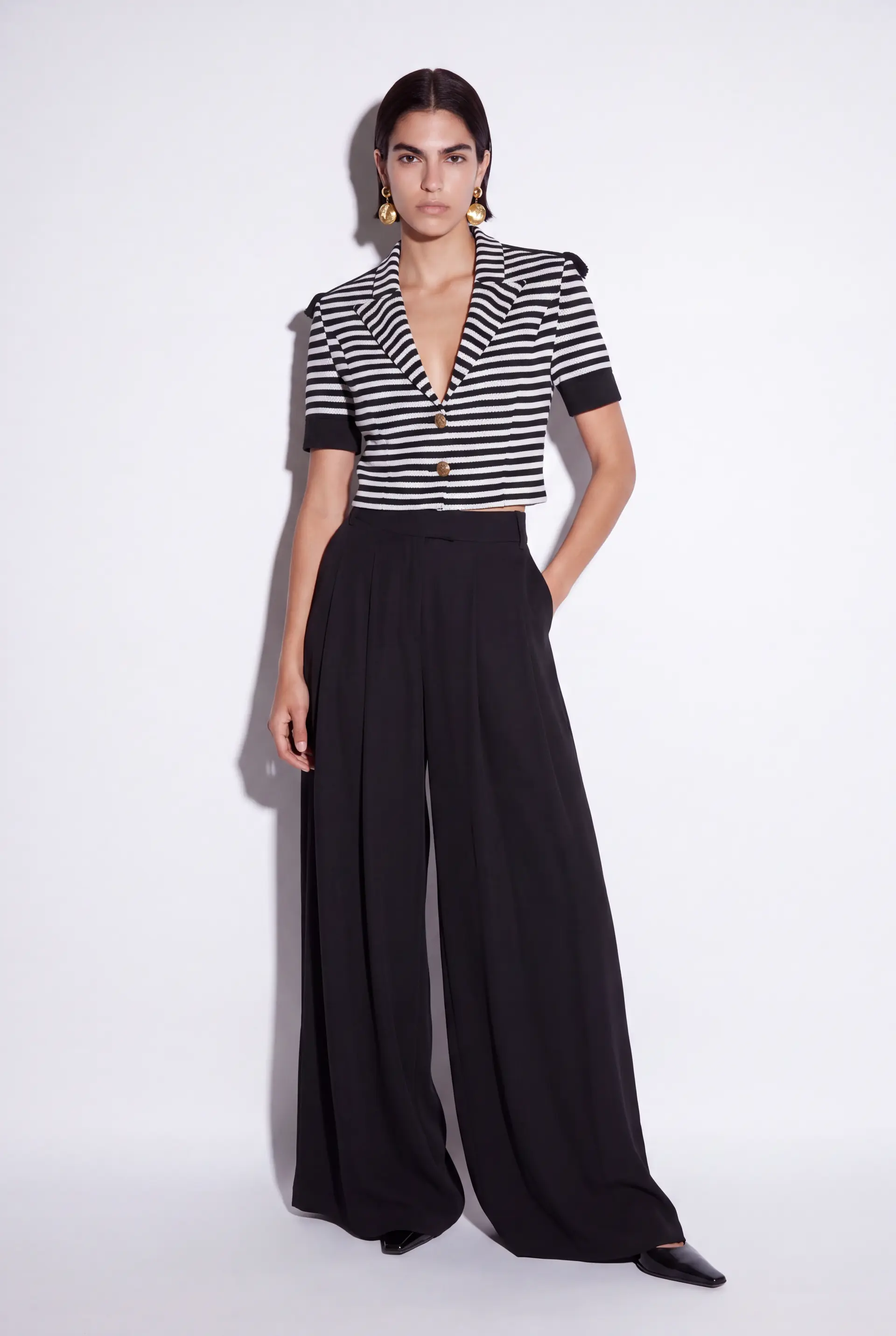 Liza Pleated Wide Leg Pants-Skirt