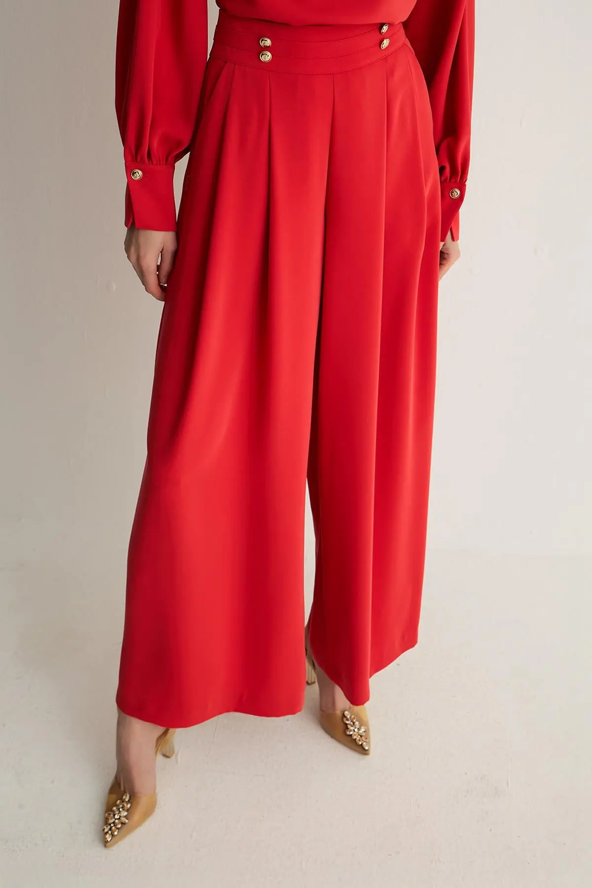 Oriana Tailored Trousers – Red