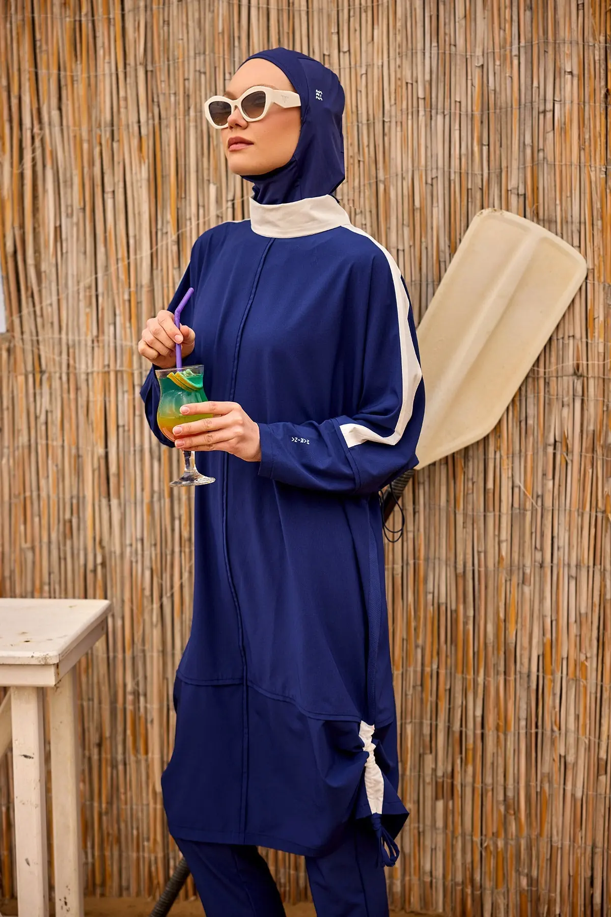 Navy Full Coverage Modest Swimwear Burkini Set M2521-2, photo 5