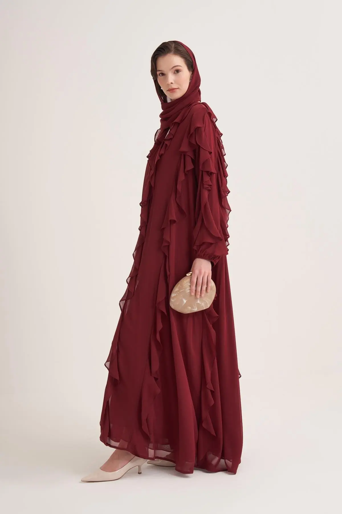 Lola Abaya & Scarf – Burgundy, photo 3